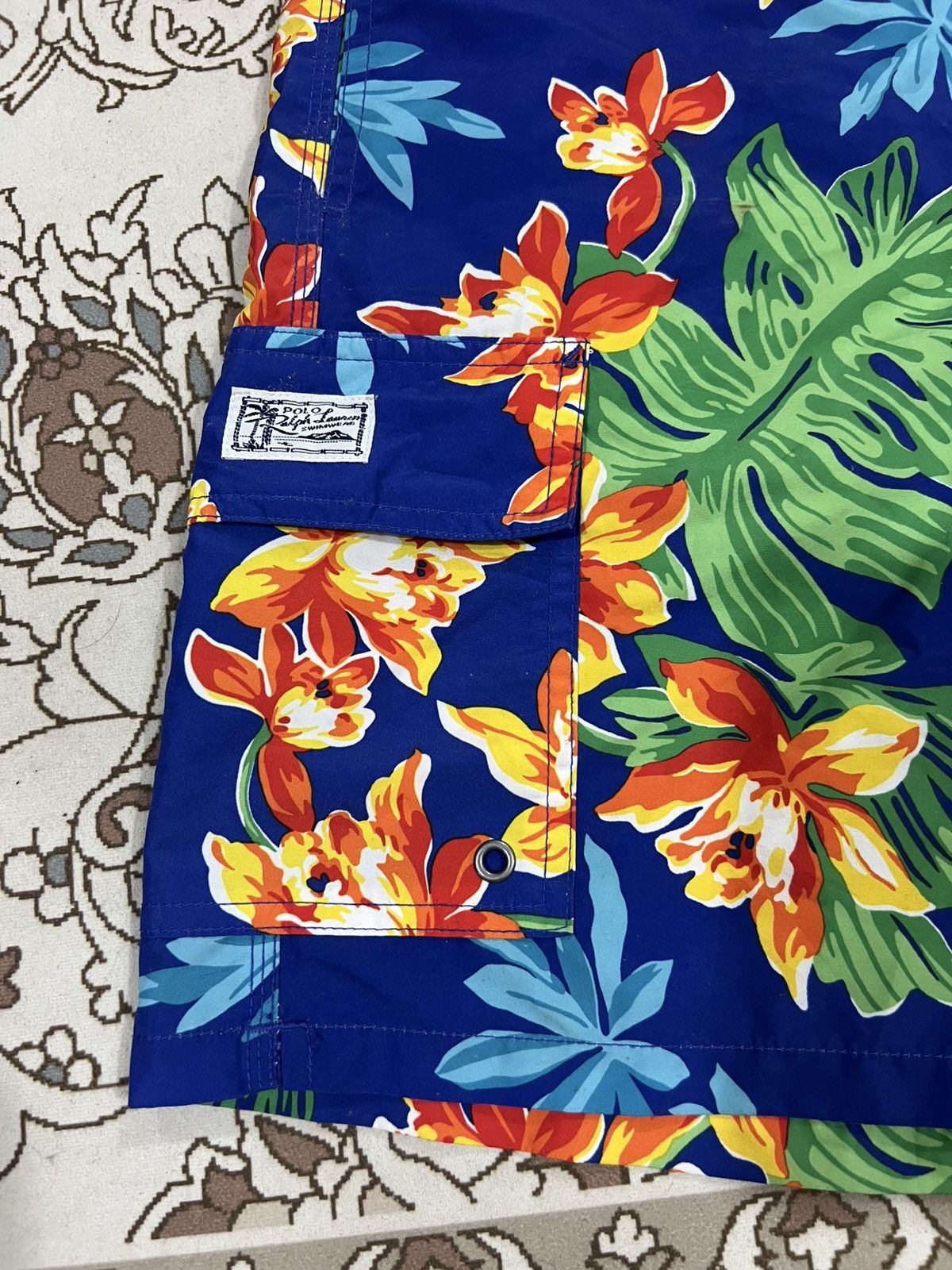 Polo Ralph Lauren × RRL Ralph Lauren × Swims PRL Tropical Floral Swimsuit Trunks Medium Cargo Shorts Size US 32 / EU 48 - 3 Thumbnail