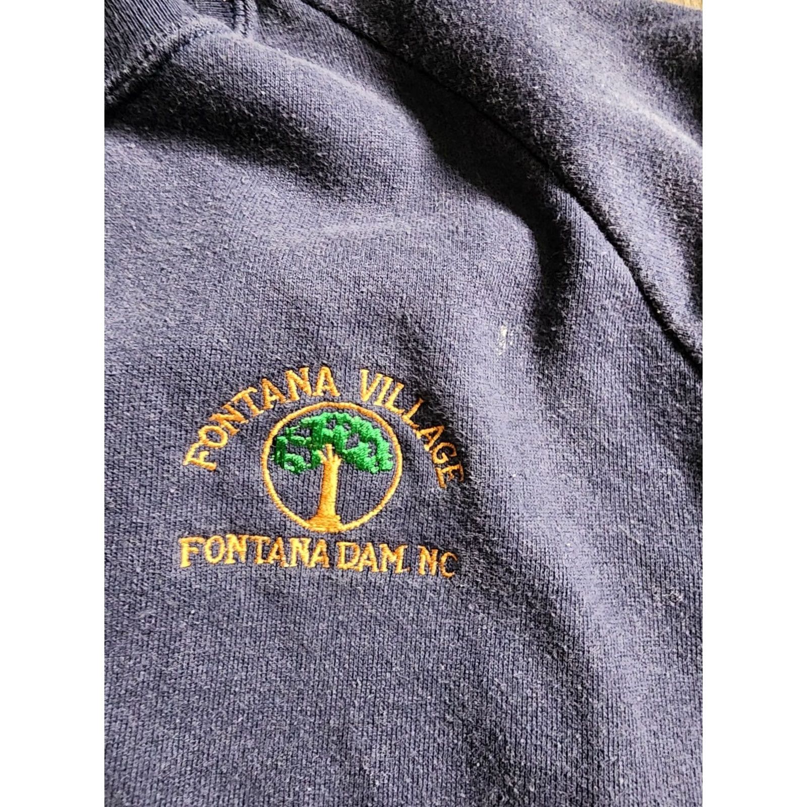 Jerzees VINTAGE Jerzees Sweatshirt Mens XL Fontana Village Resort NC Embroidered Crewneck Blue Pullover Size US XL / EU 56 / 4 - 5 Thumbnail
