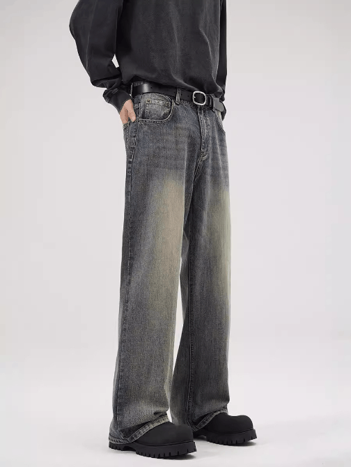Japanese Brand × Jean Men's distressed straight baggy casual loose jeans Size US 32 / EU 48 - 3 Thumbnail