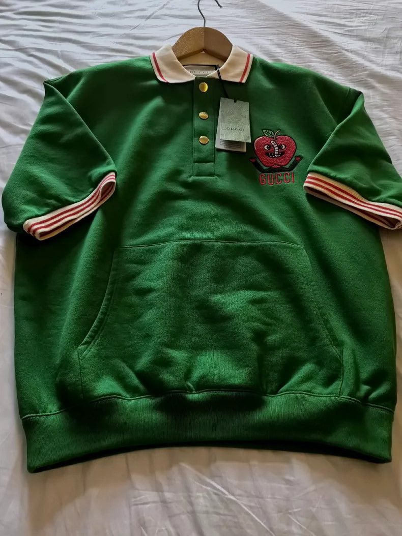 Gucci Gucci Short Sleeve Polo Shirt with Apple Design-2506 Size US S / EU 44-46 / 1 - 2 Thumbnail