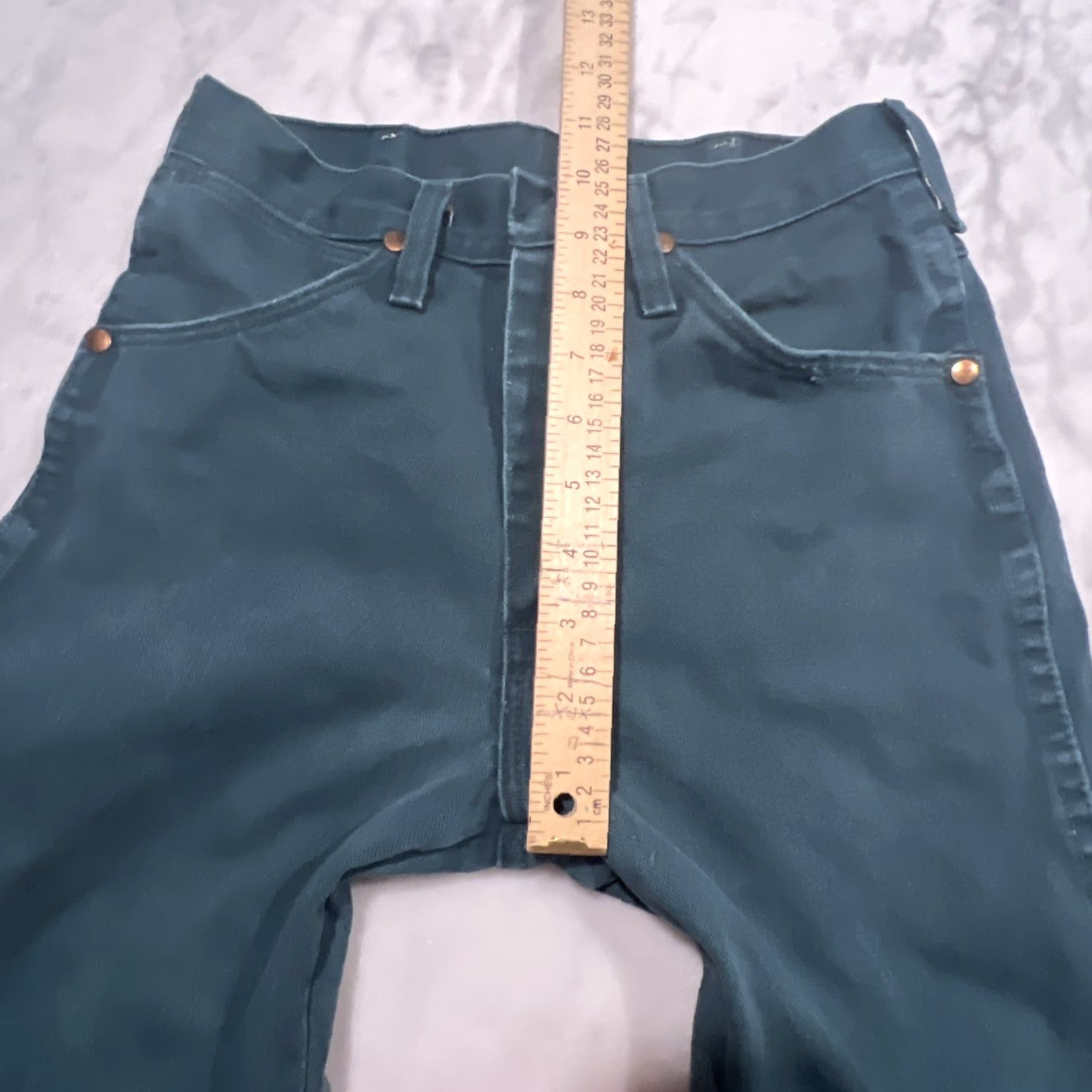 Wrangler VINTAGE Wrangler Jeans 26x30 Green 936NTG Western Cowboy 936 Straight Men Size US 26 / EU 42 - 6 Thumbnail