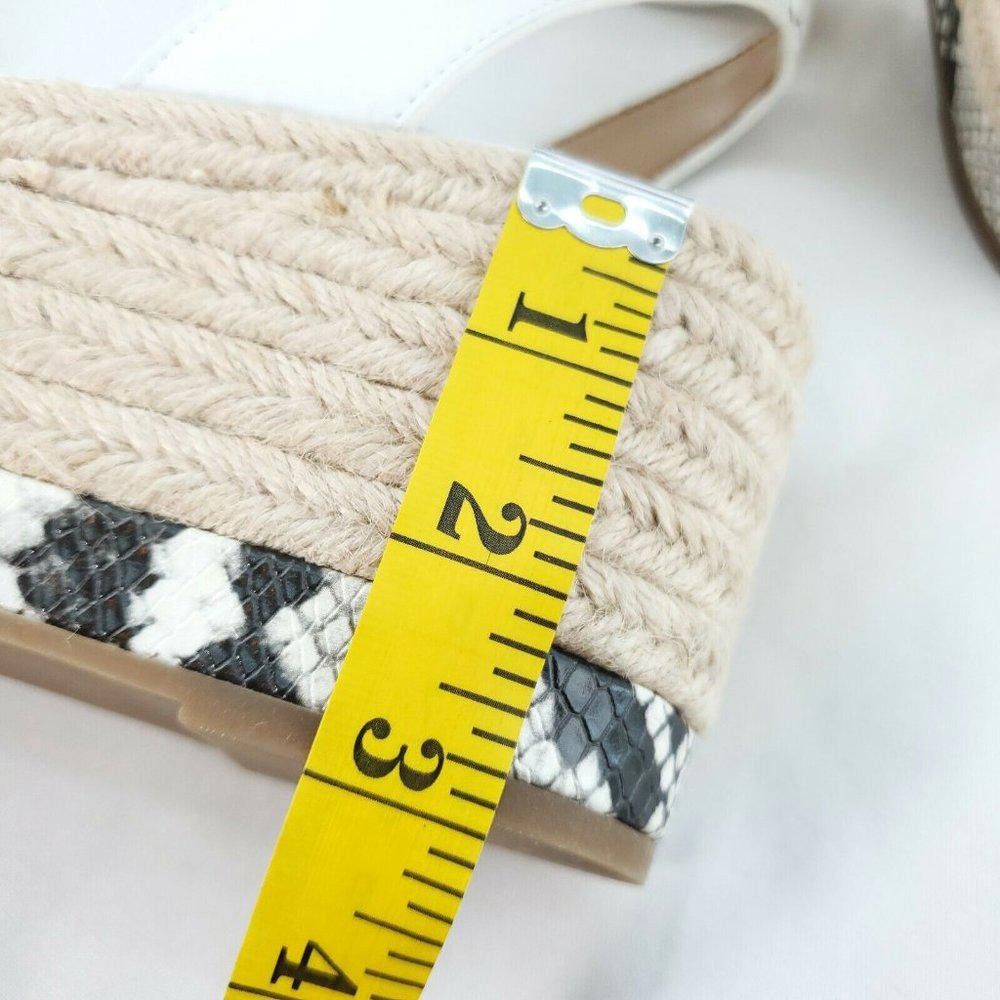 Designer Marc Fisher Womens Gigli Black White Snake Sandal Size 9.5 M Size US 9.5 / IT 39.5 - 8 Thumbnail