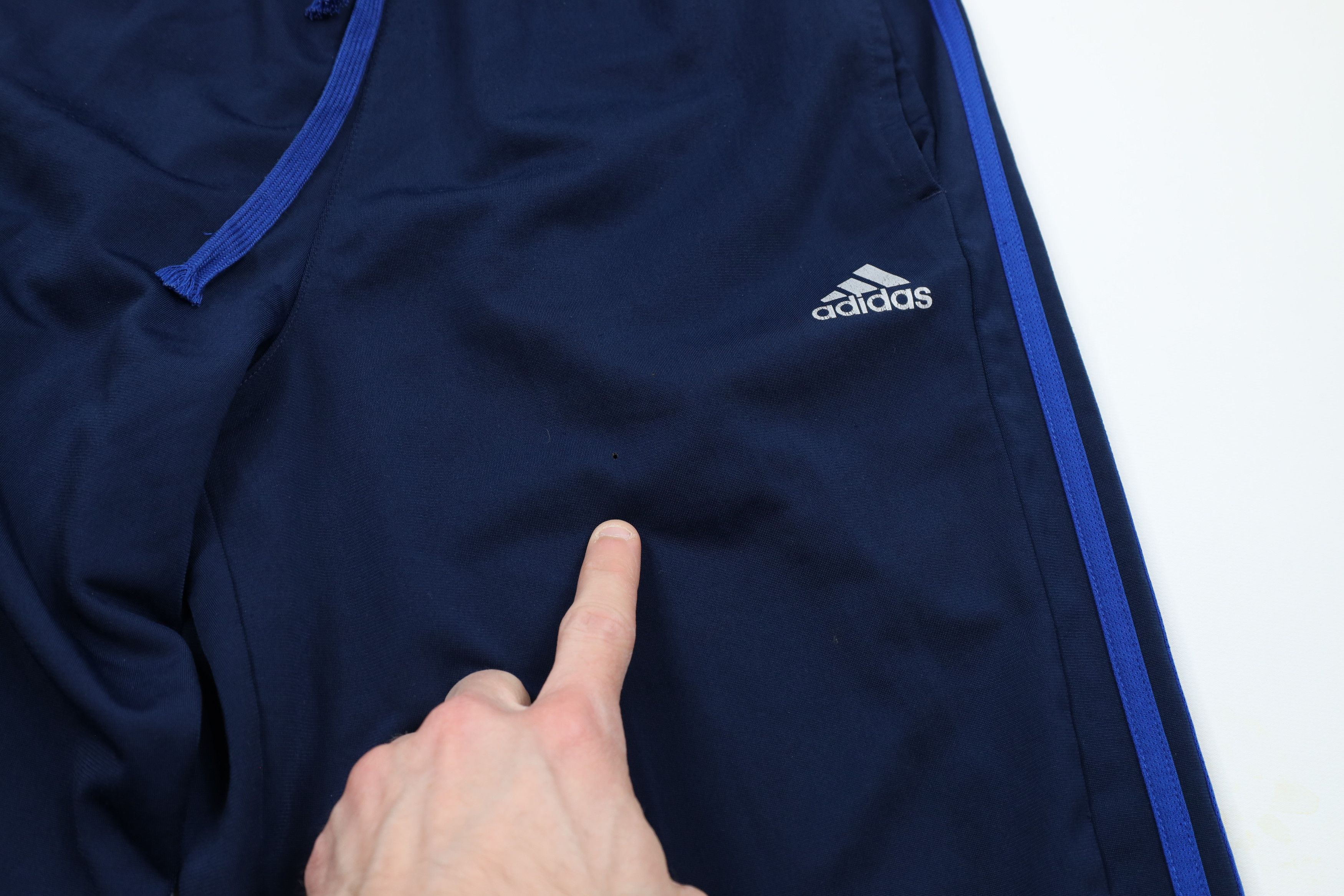 Adidas × Vintage Vintage Adidas Spell Out Striped Wide Leg Sweatpants Blue Size US 36 / EU 52 - 5 Thumbnail