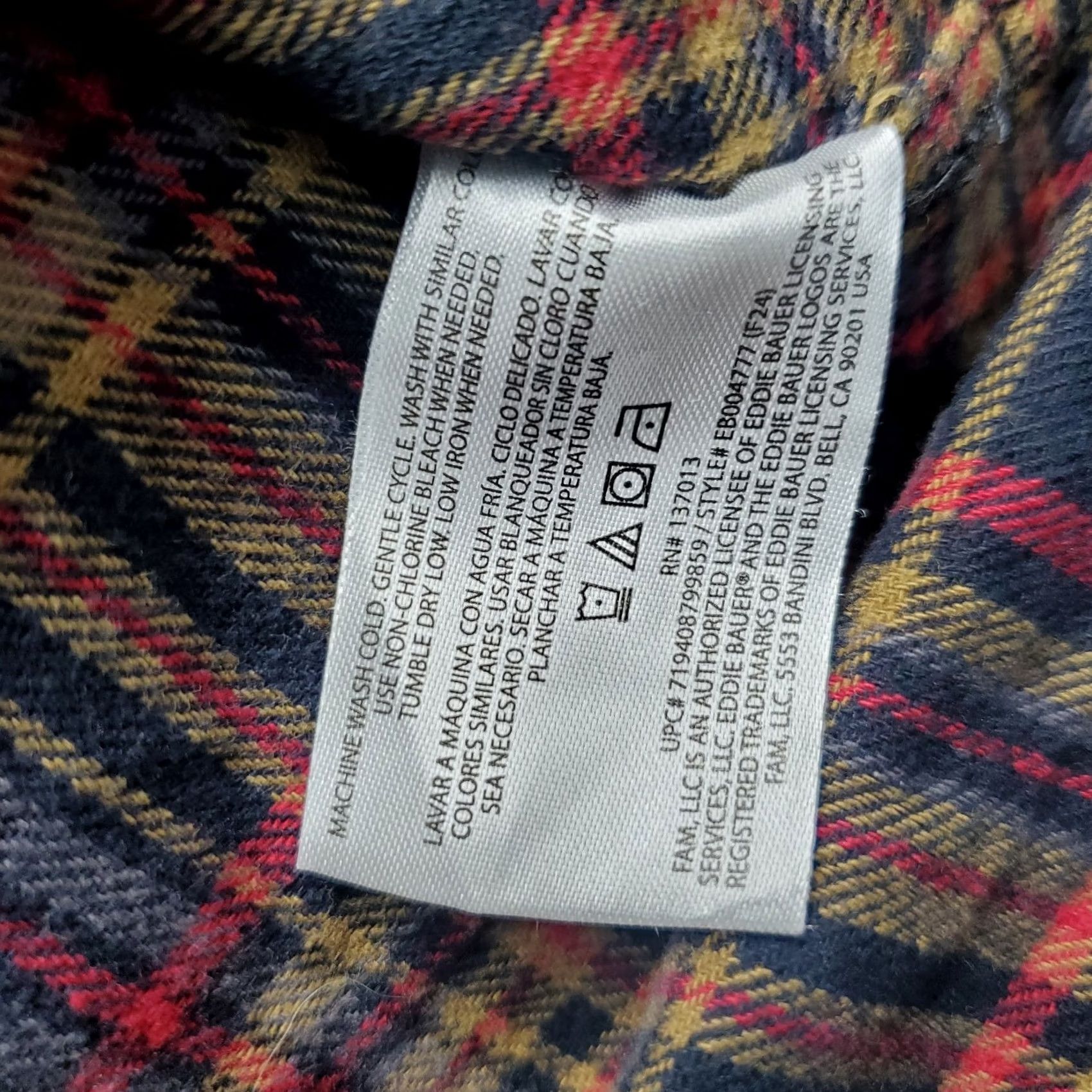 Eddie Bauer Eddie Bauer Mens XL Multicolor Plaid Flannel Button-Up Shirt Size US XL / EU 56 / 4 - 6 Thumbnail