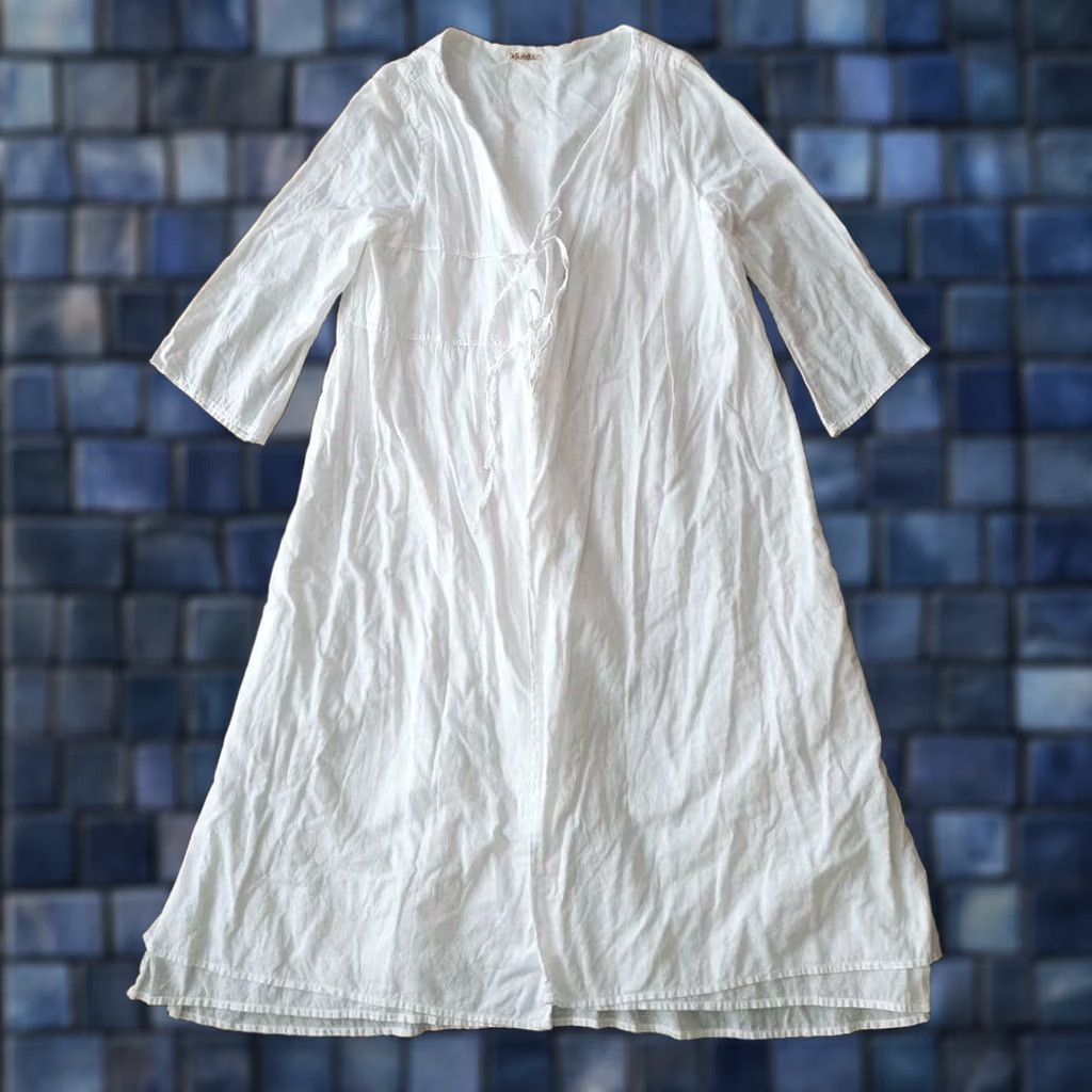 Kapital KAPITAL Womens Dress, Wrap Gauze Size S White simple Casual USED Size S / US 4 / IT 40 - 1 Thumbnail