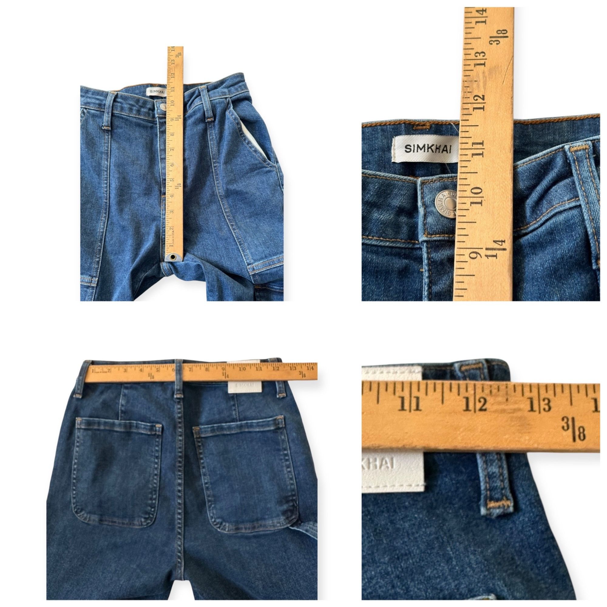 Simkhai Simkhai Blue Damen Farbe Denim Cotton Jeans, Size 26, New wi Size 25" / US 0 / IT 36 - 13 Thumbnail