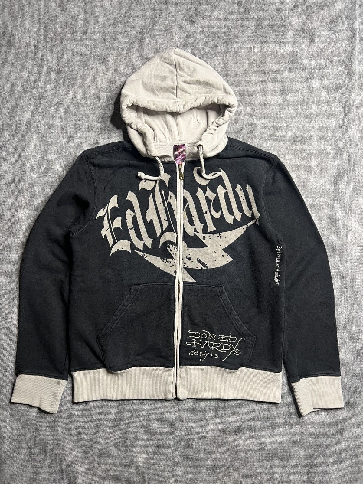 Ed Hardy Vintage Y2K Ed Hardy Zip Hoodie Size M Size US M / EU 48-50 / 2 - 1 Thumbnail