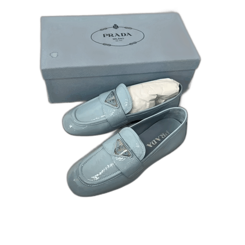 Prada Prada Light Blue Loafers Size 36.5-2506 Size US 4 / IT 34 - 1 Thumbnail