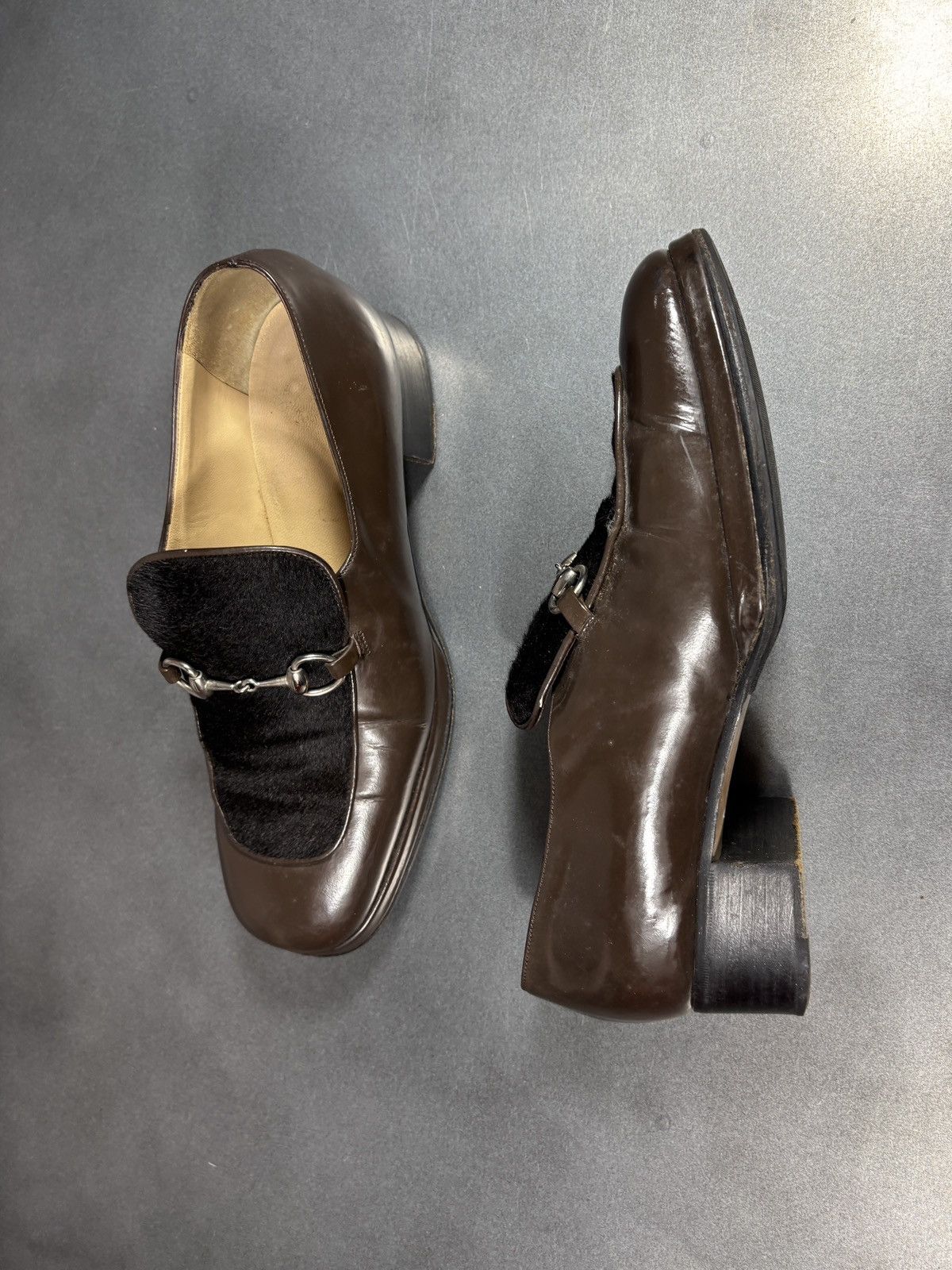 Gucci Vintage Gucci Horsebit Loafers 90s Tom Ford Pony Hair 2000s Size US 7 / IT 37 - 17 Thumbnail