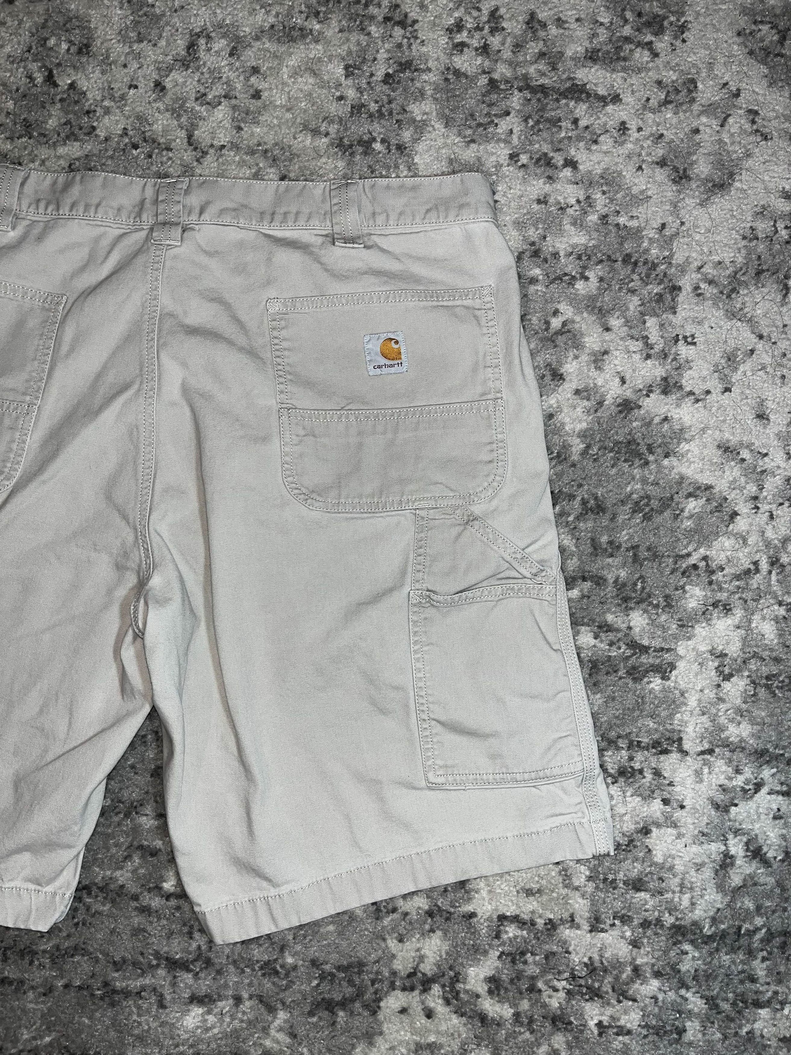 Carhartt Y2K Khaki Carhartt Baggy Cargo Carpenter Shorts Size US 40 / EU 56 - 3 Thumbnail