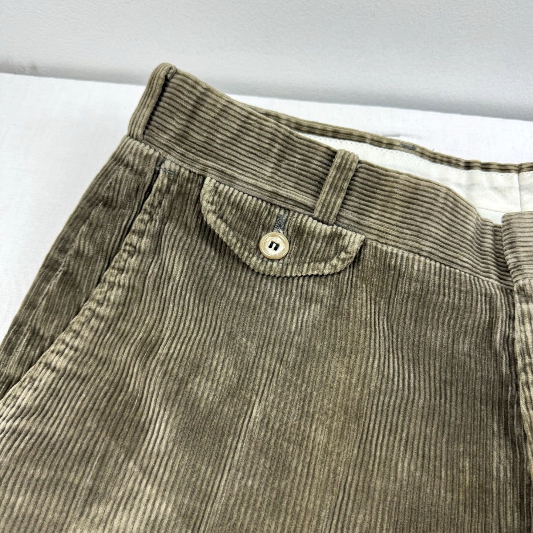 Berle VINTAGE Berle Pants Corduroy Tailored Green 1970s 33x27 Mens Size US 33 - 3 Thumbnail