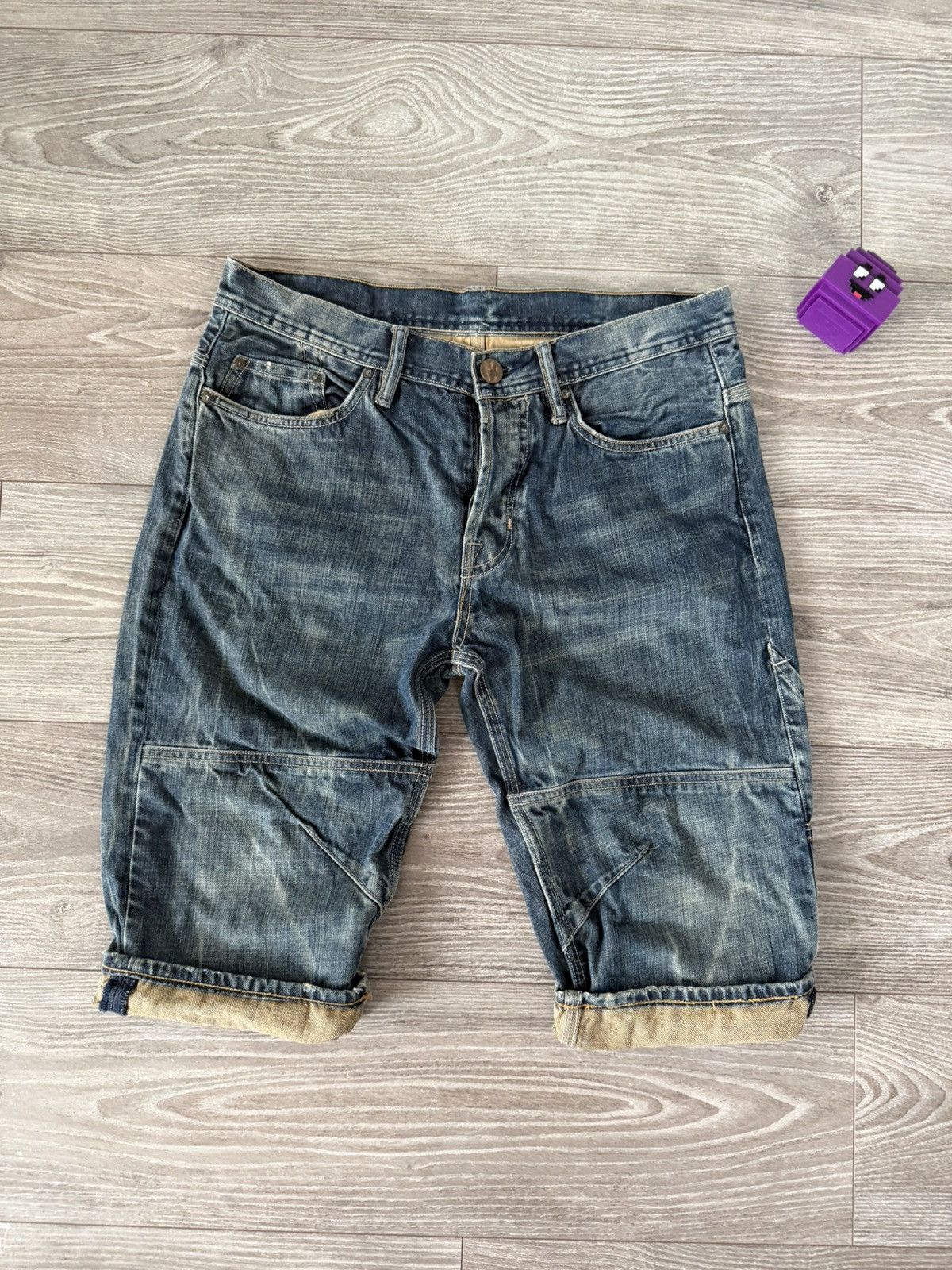 Allsaints Allsaints Spitalfields Japan Denim Opium Swag Y2K Shorts Size US 31 - 12 Thumbnail