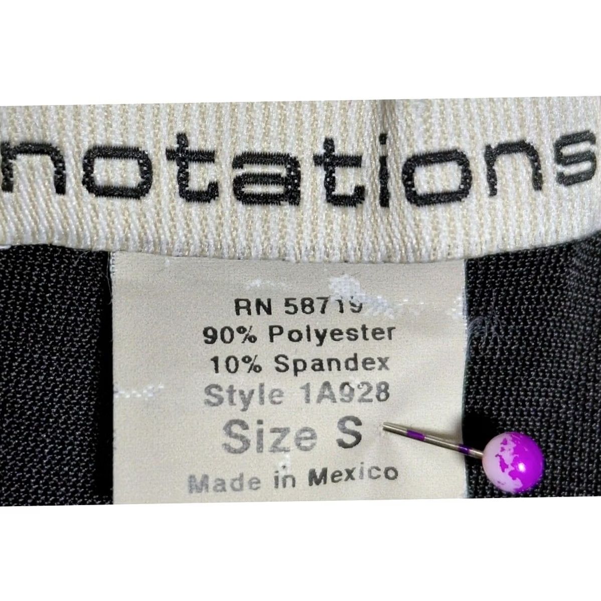 Vintage Notations Black Floral Print Skirt Women Size S Knit A-Line Size 28" / US 6 / IT 42 - 5 Thumbnail