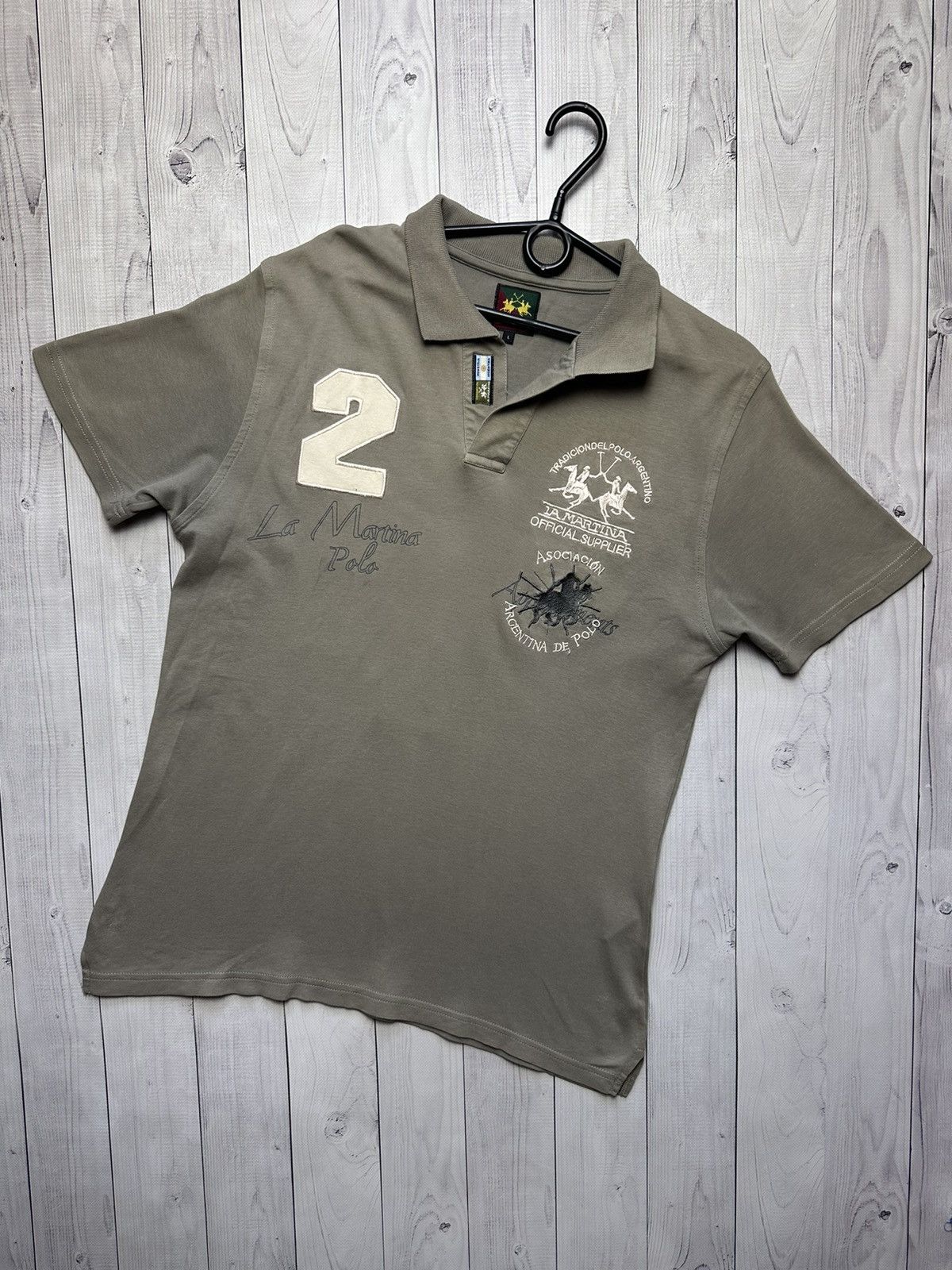 La Martina × Vintage Vintage Brown L A Martina polo brown rare size L logo Size US L / EU 52-54 / 3 - 1 Thumbnail