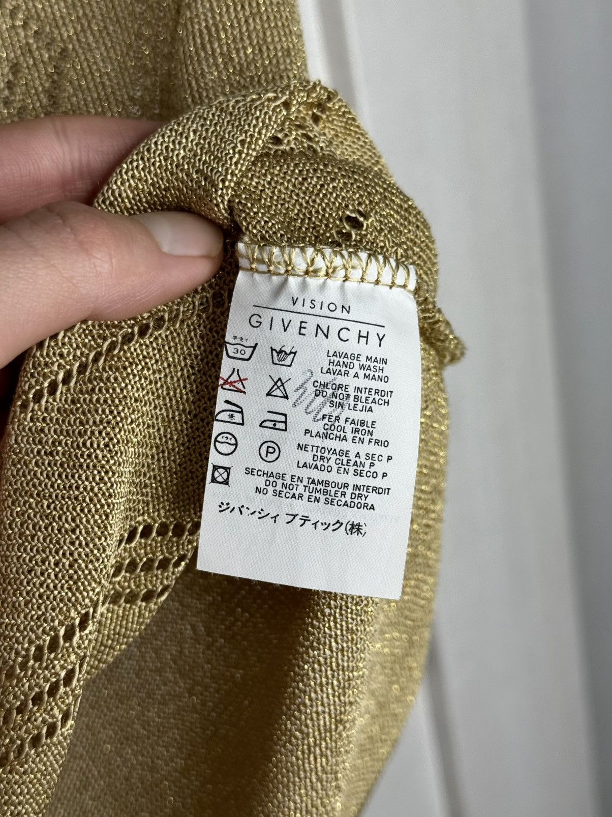 Givenchy Vintage GIVENCHY Vision Gold Luxer Knit Top 4G Logo Monogram Size S / US 4 / IT 40 - 5 Thumbnail