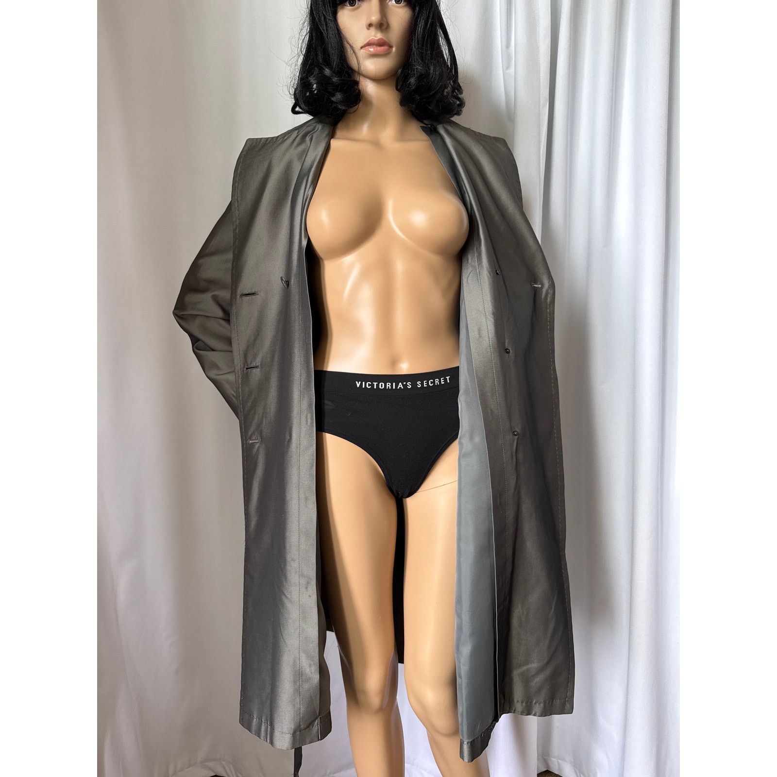 Sanyo SANYO Excellent Shimmering gray trench double breasted coat Size M / US 6-8 / IT 42-44 - 13 Thumbnail