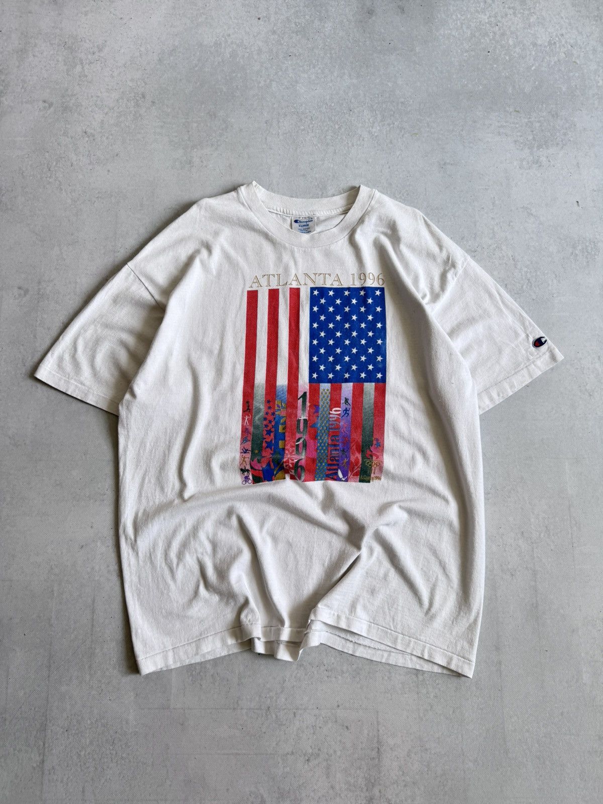 Champion Vintage Champion Atlanta Olympics Game 1996 Rare Tee Size US XL / EU 56 / 4 - 1 Thumbnail