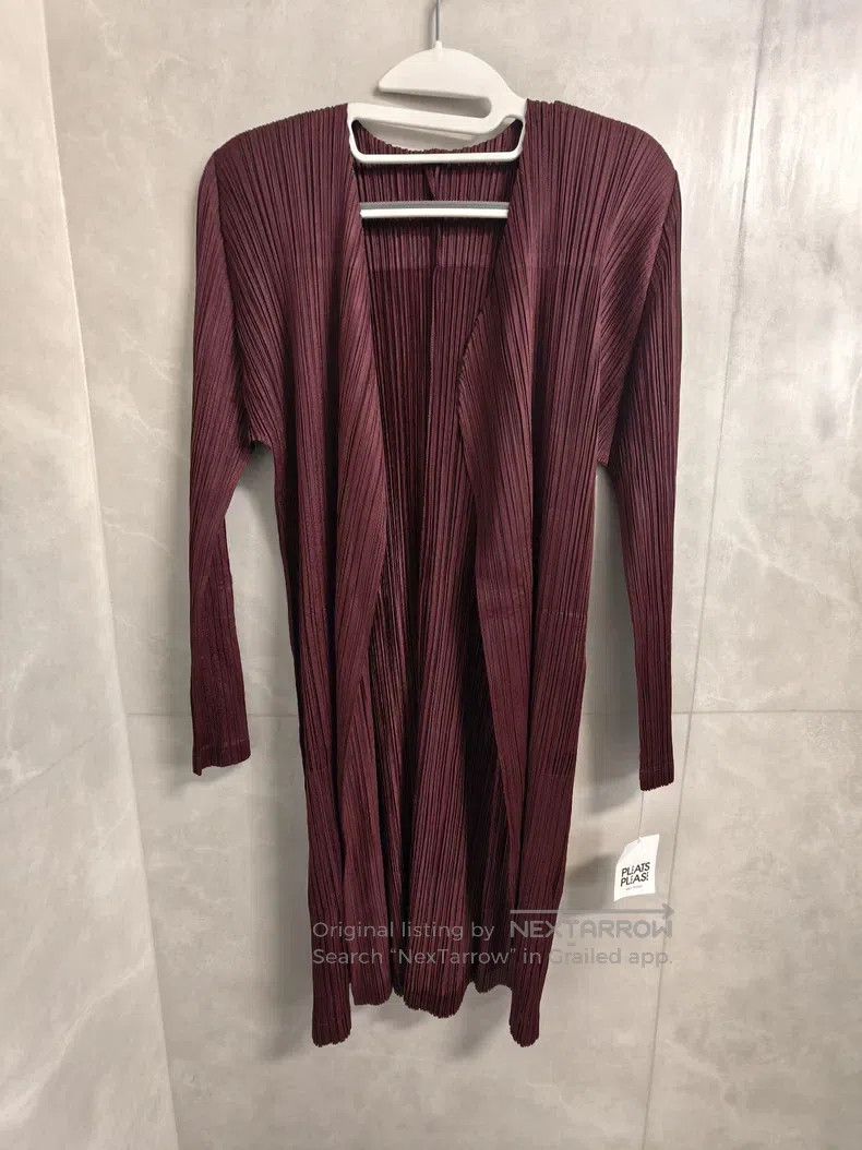 Issey Miyake Issey Miyake Bordeaux Red Cardigan Size L / US 10 / IT 46 - 1 Thumbnail