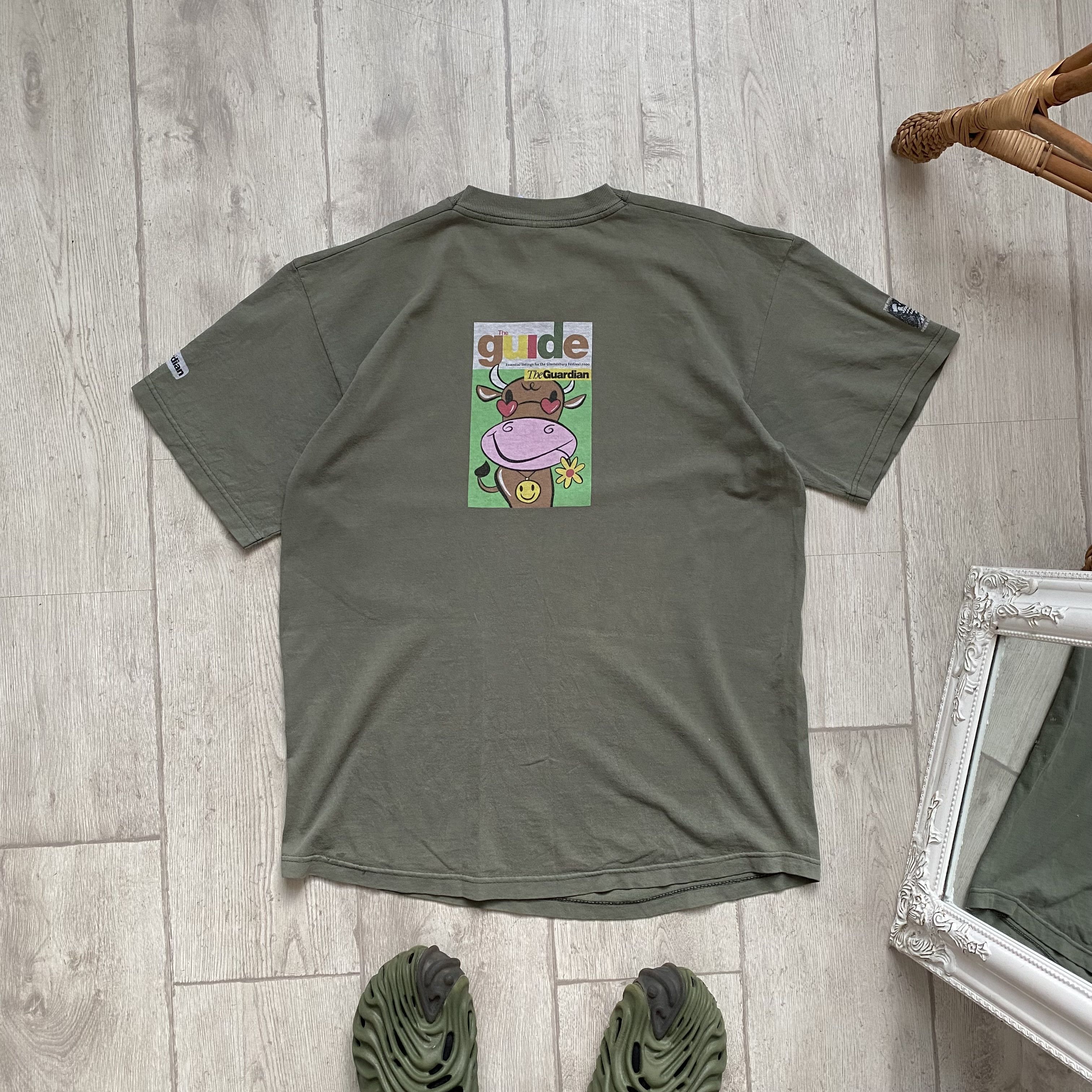 Band Tees Vintage 2000s Glastonbury Festival Tee Cow logo the Guardian Size US M / EU 48-50 / 2 - 1 Thumbnail