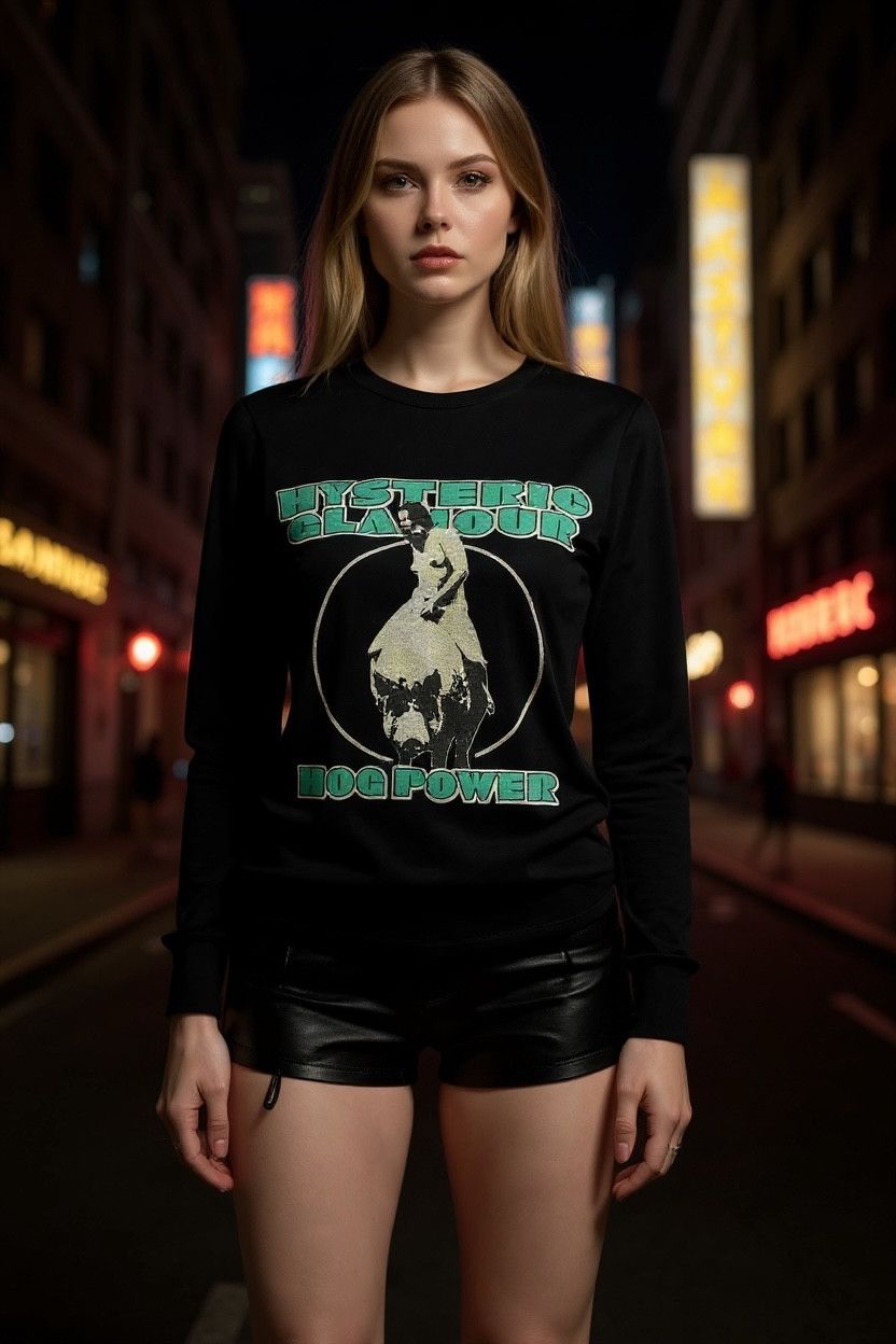Hysteric Glamour 🔥FYE🔥HYSTERIC GLAMOUR HOG POWER🔥Slim Skinny T-Shirt Size S / US 4 / IT 40 - 1 Thumbnail