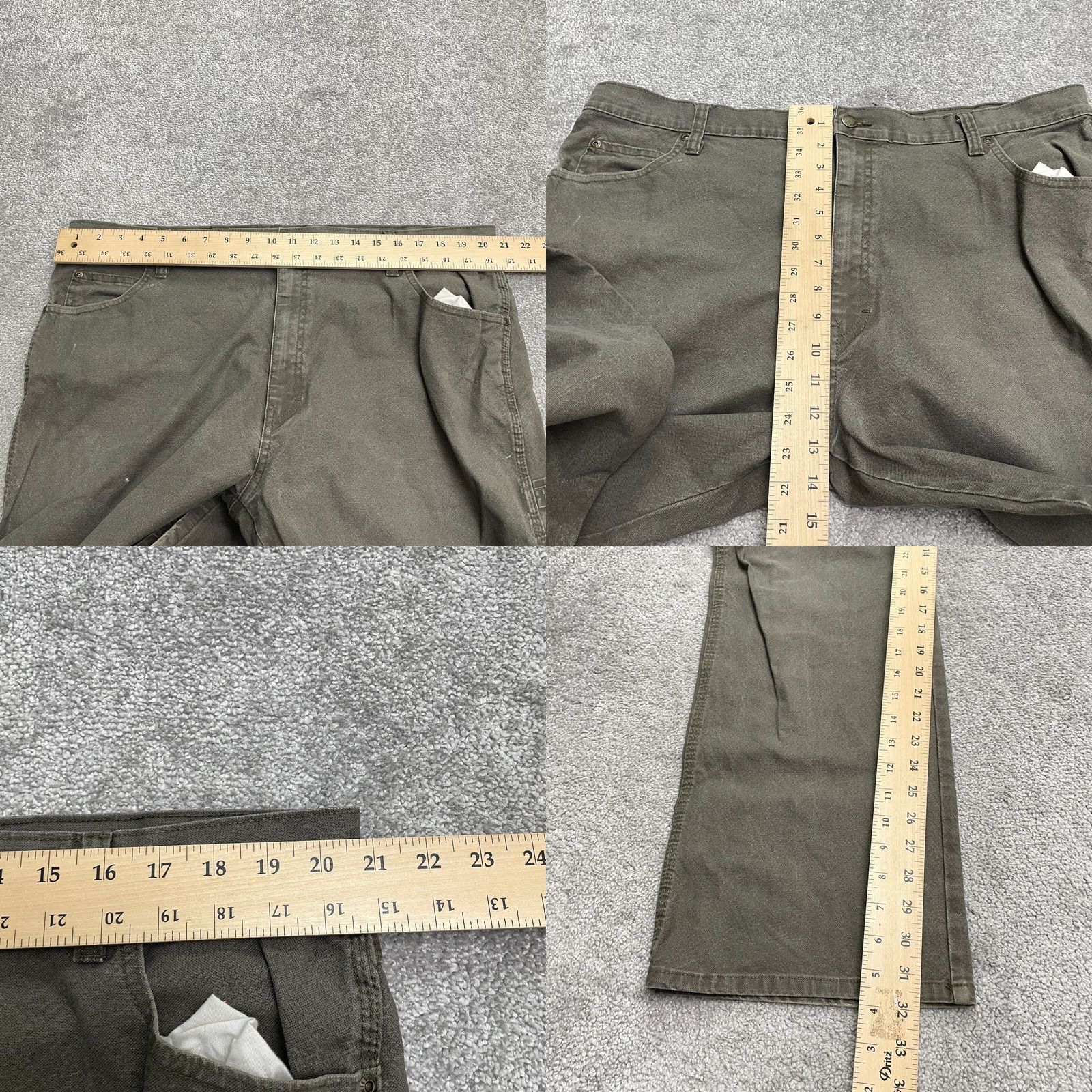 Dickies Dickies Pants Mens 40x32 Green Carpenter Straight Leg Tool Loop Outdoor Workwear Size US 40 / EU 56 - 10 Thumbnail