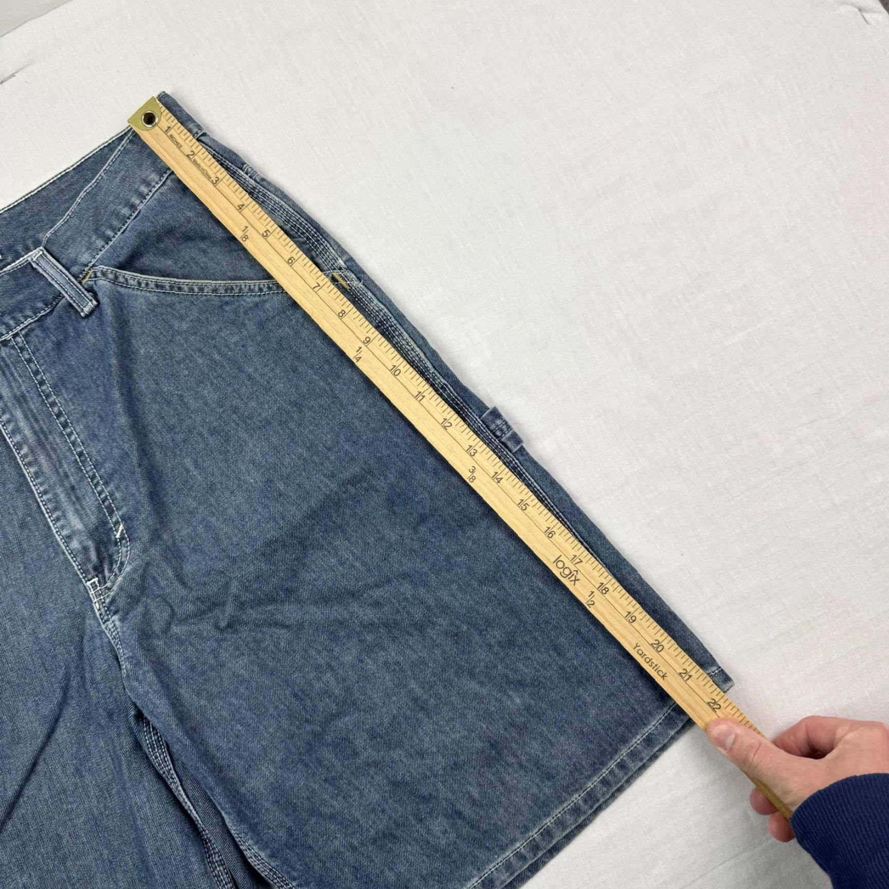 Gap VINTAGE Gap Carpenter Jean Shorts Adult 33 Blue Baggy Grunge 90s Mens Size US 33 - 7 Thumbnail