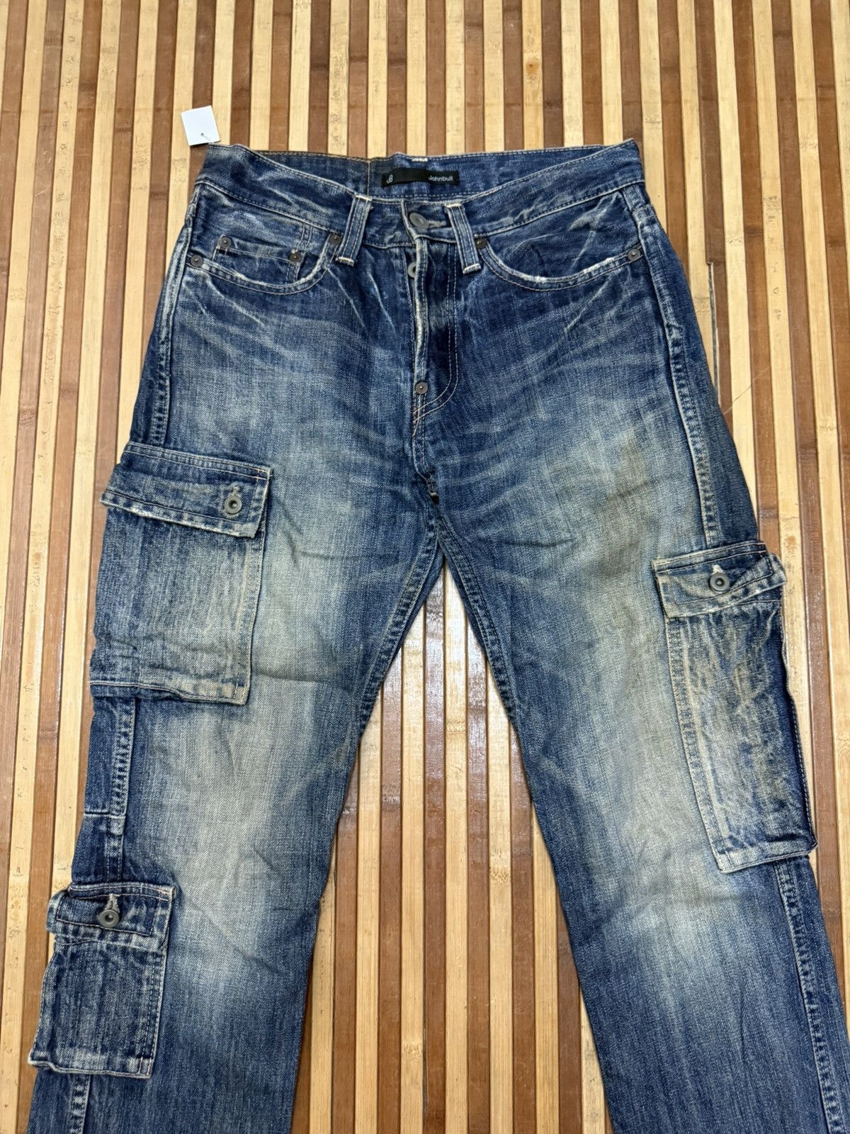 Johnbull Vintage JOHNBULL Denim Cargo Pants 7 Pockets / Streetwear Size US 28 / EU 44 - 2 Thumbnail