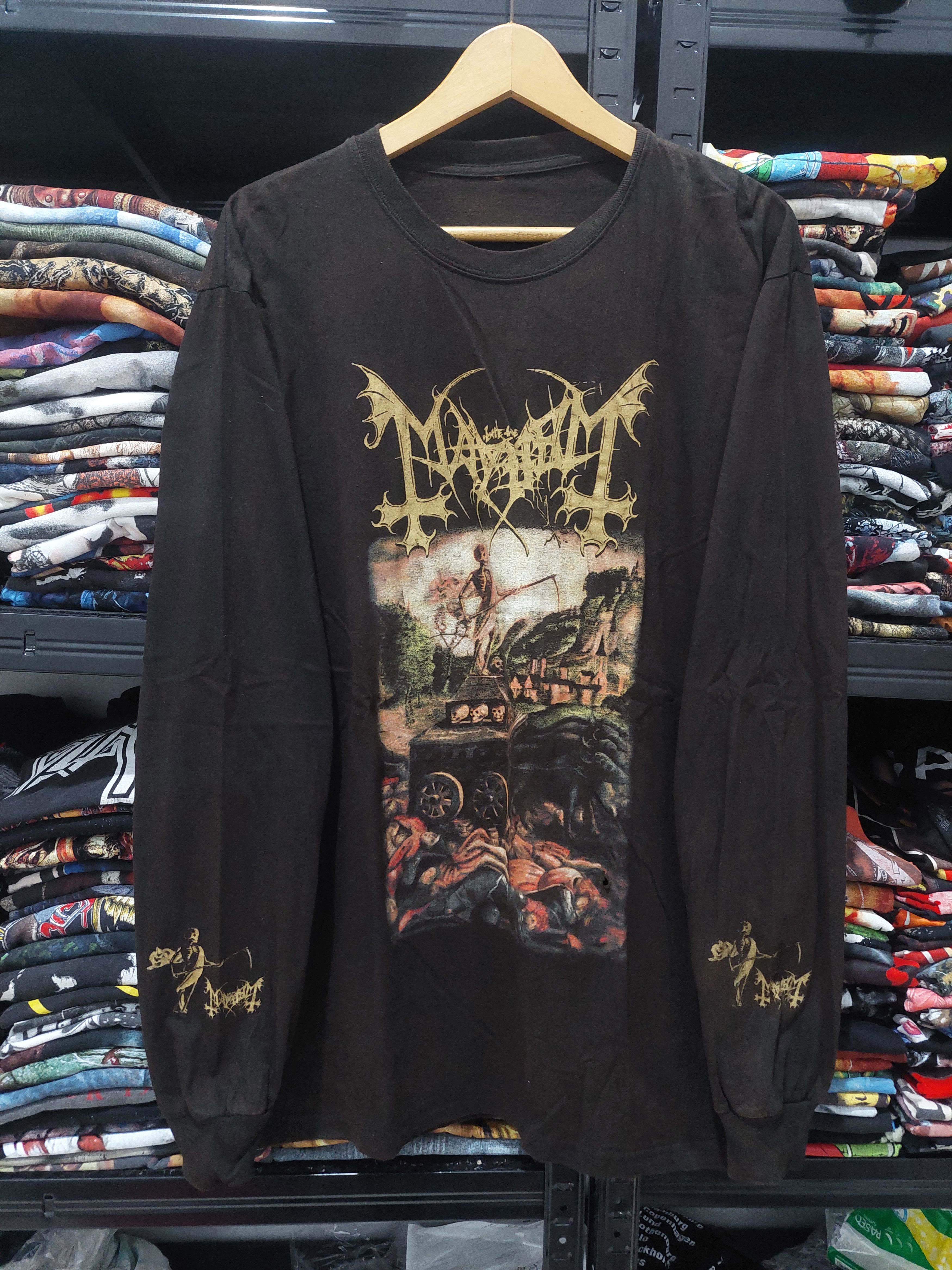 Image of Archival Clothing x Band Tees Mayhem - River Of Blood Longsleeve 1998 in Black, Men's (Size XL)