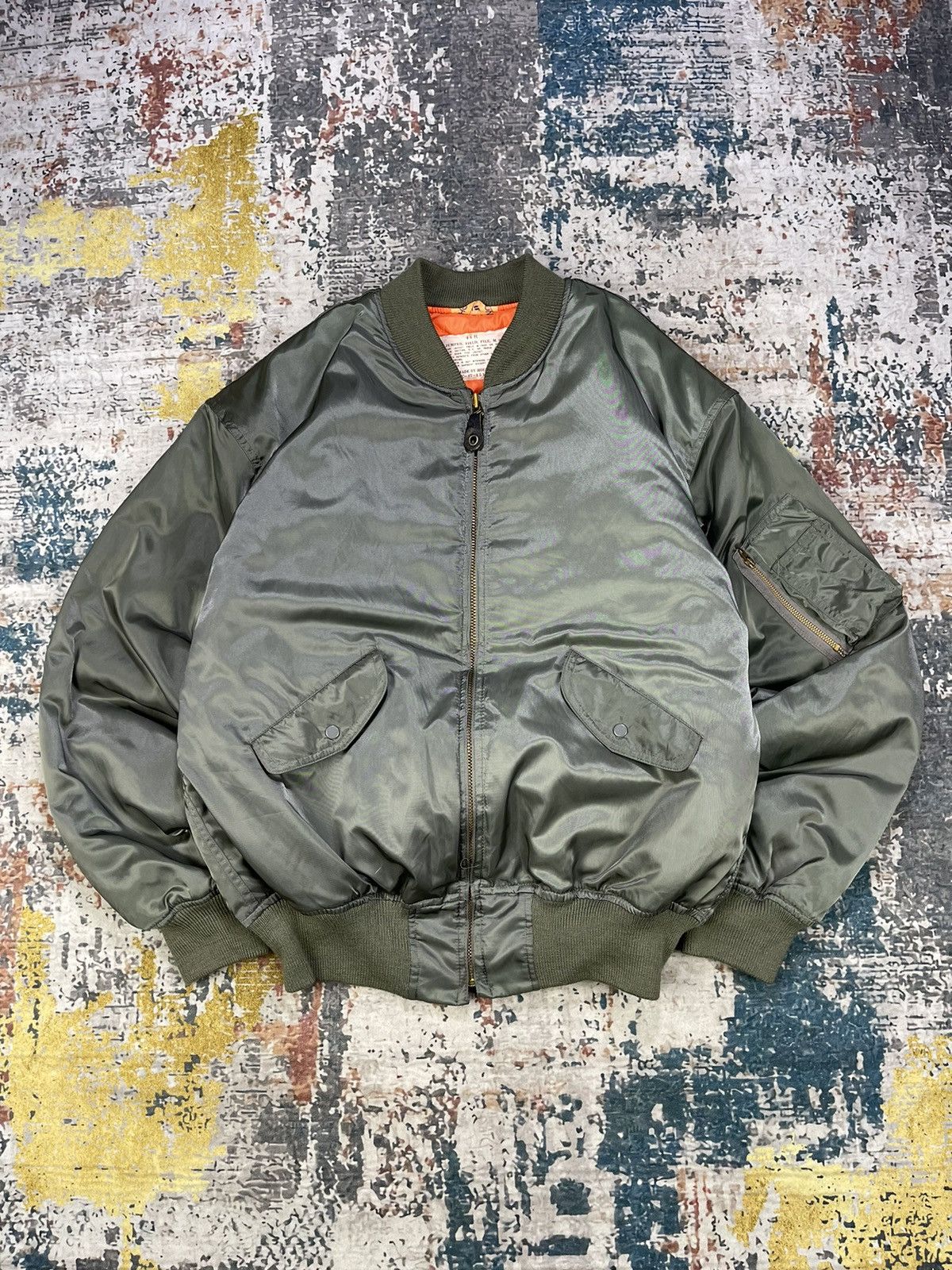 Houston Military Jumper Field Pile Bomber Jacket
