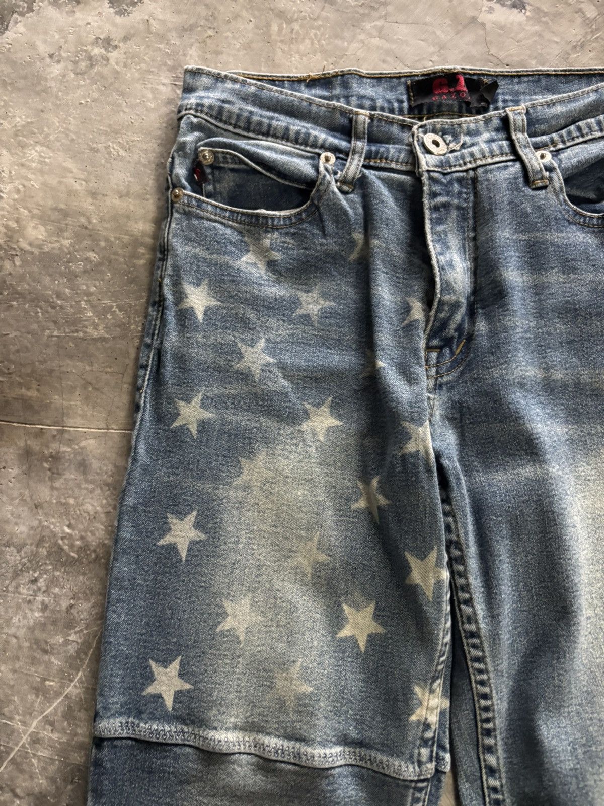 20471120 × Hysteric Glamour × If Six Was Nine GAZOZ flare star jeans punk gothic american flag style Size US 26 / EU 42 - 10 Thumbnail