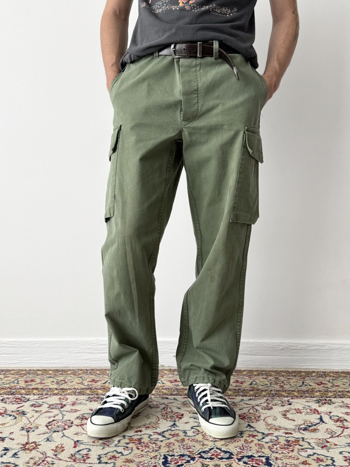 Vintage 80s French Workwear Utility Cargo Pants