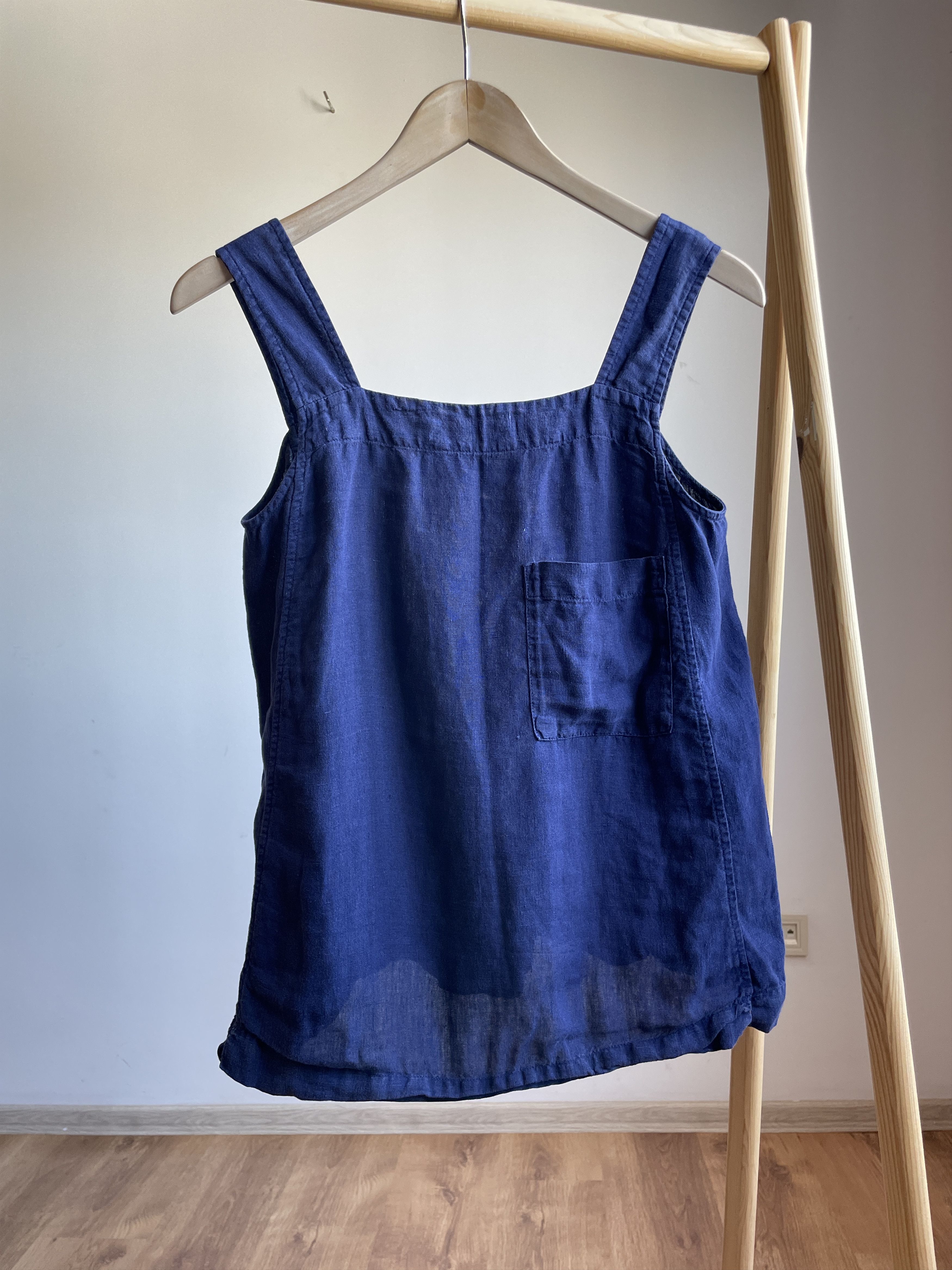 Other Toast Womens Garment Dyed Indigo Linen Tank Top Size XS / US 0-2 / IT 36-38 - 1 Thumbnail
