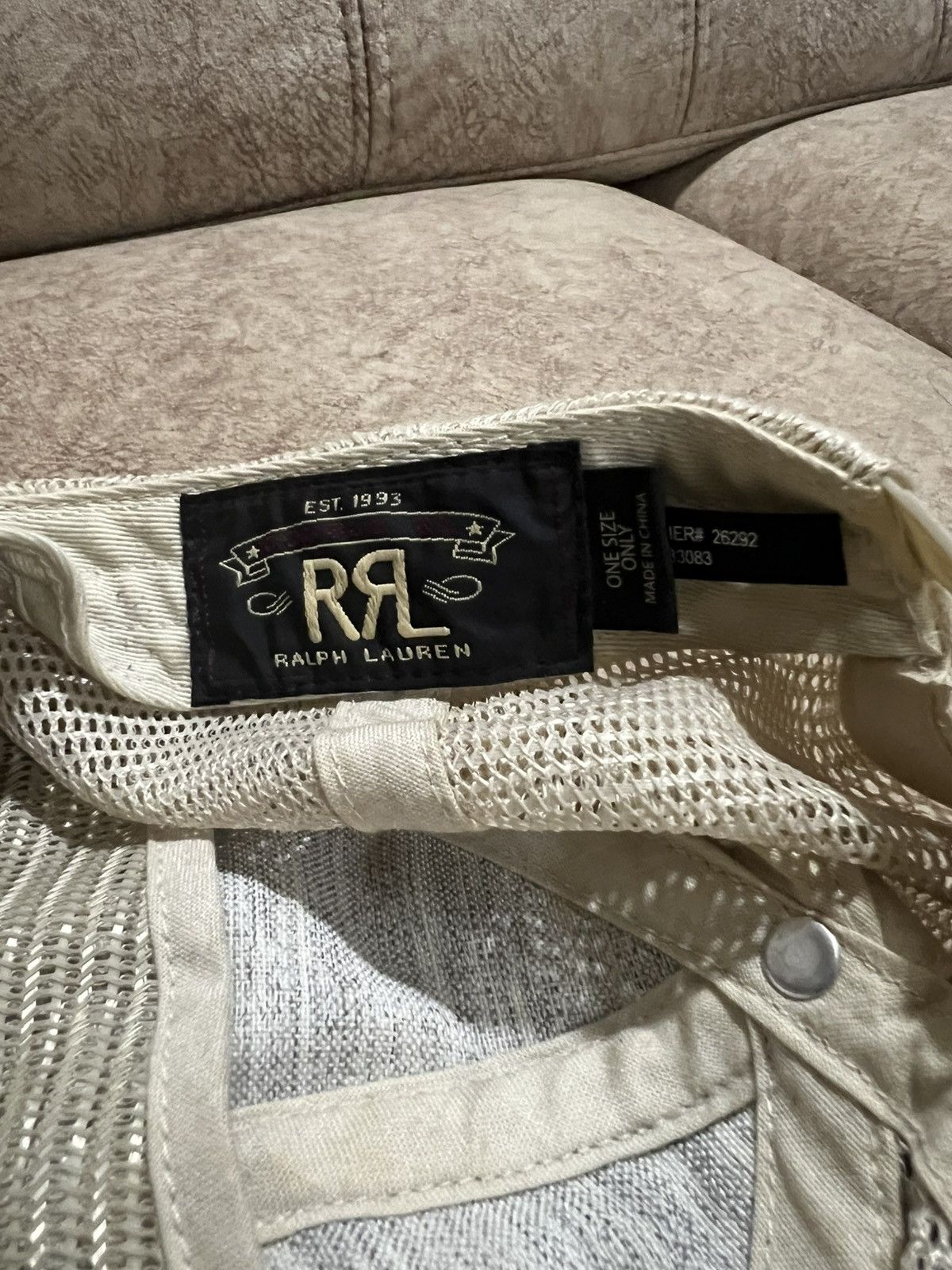 RRL Ralph Lauren Vintage RRL Double RL Workwear Company Mesh Trucker Cap Hat Size ONE SIZE - 5 Thumbnail