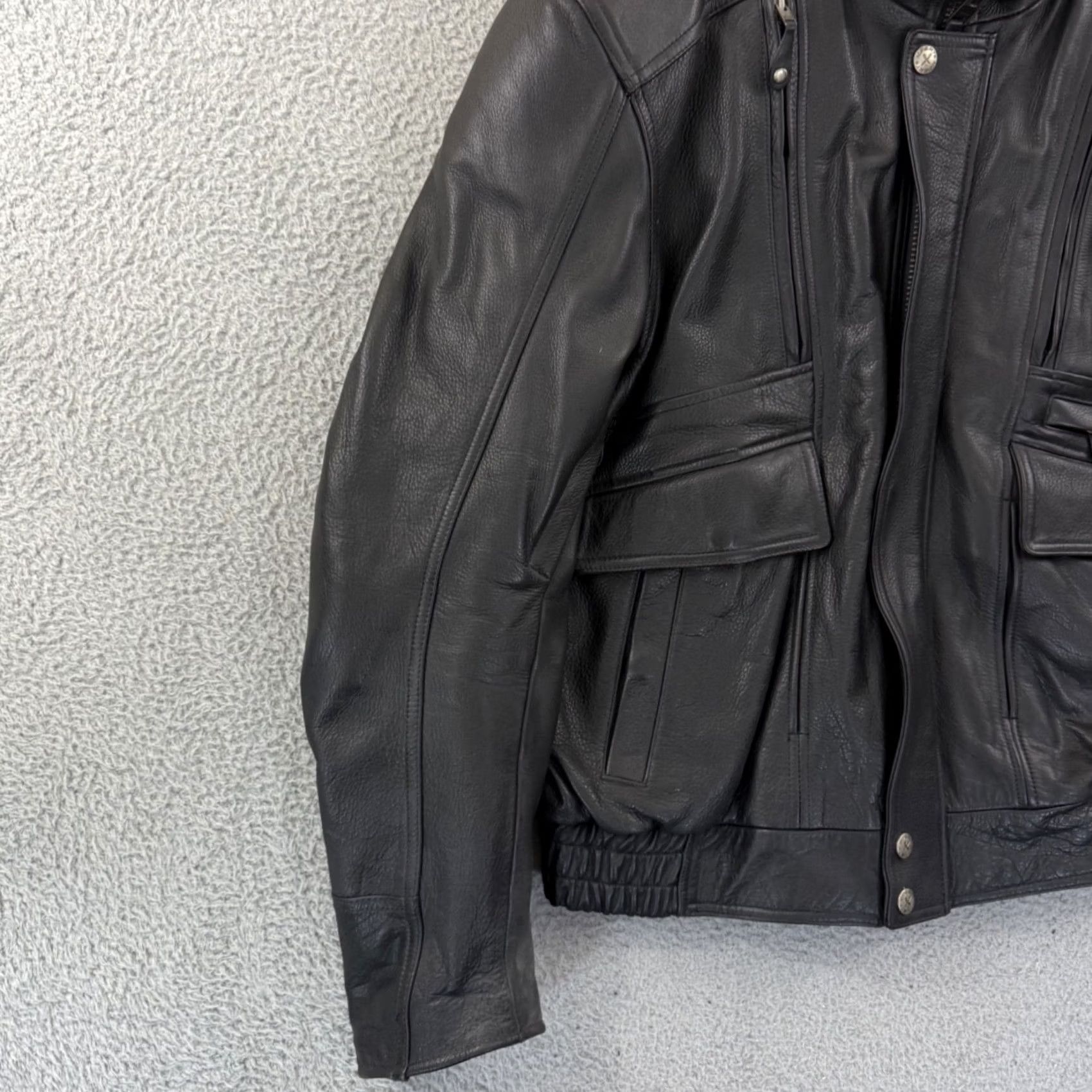 Vintage VINTAGE Xpert Performance Gear Jacket Mens 2XL Black Leather Motorcycle Biker Size US XXL / EU 58 / 5 - 4 Thumbnail