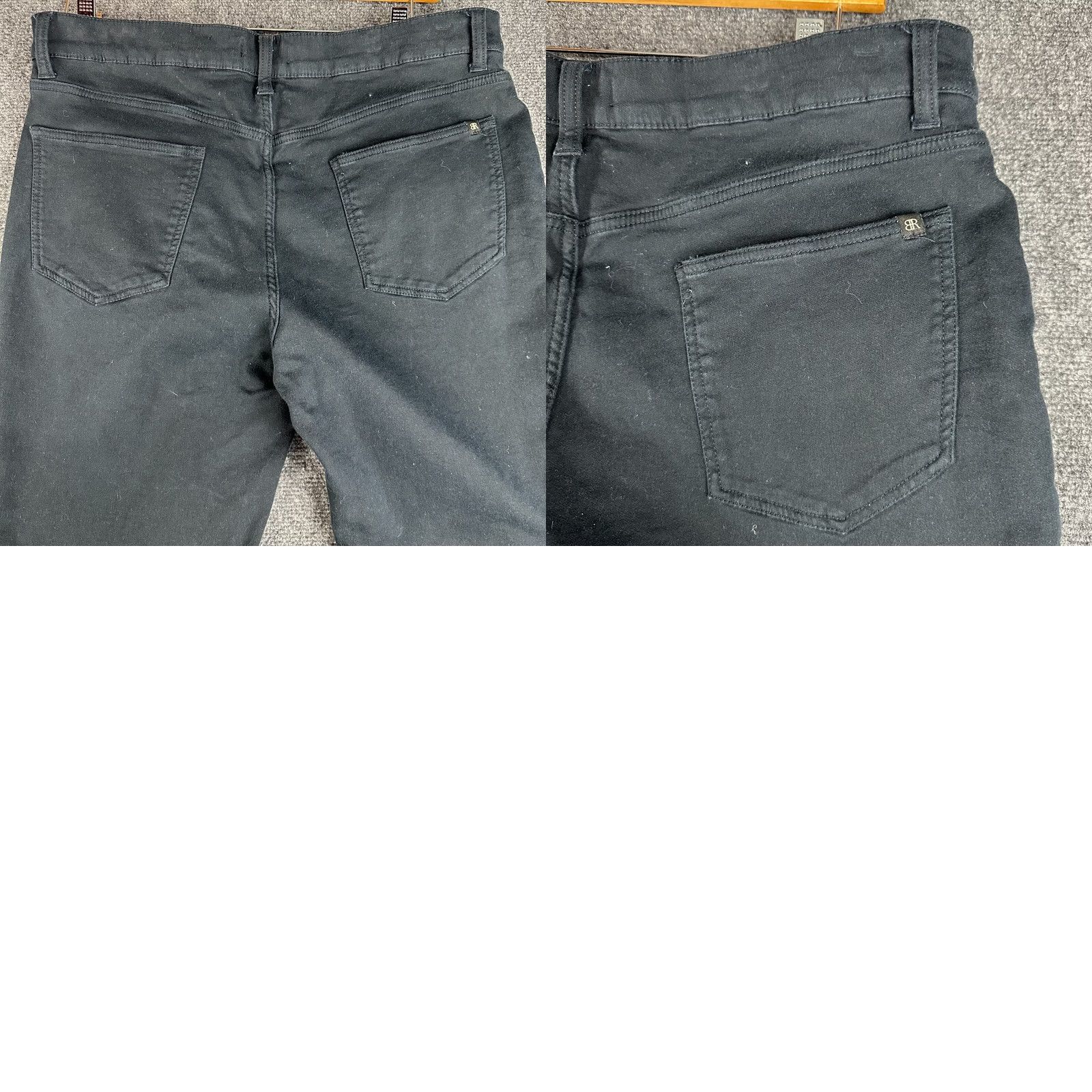 Banana Republic Banana Republic Black Cotton Stretch 5 Pocket Pant Flat Front Men 36 Size US 36 / EU 52 - 8 Thumbnail