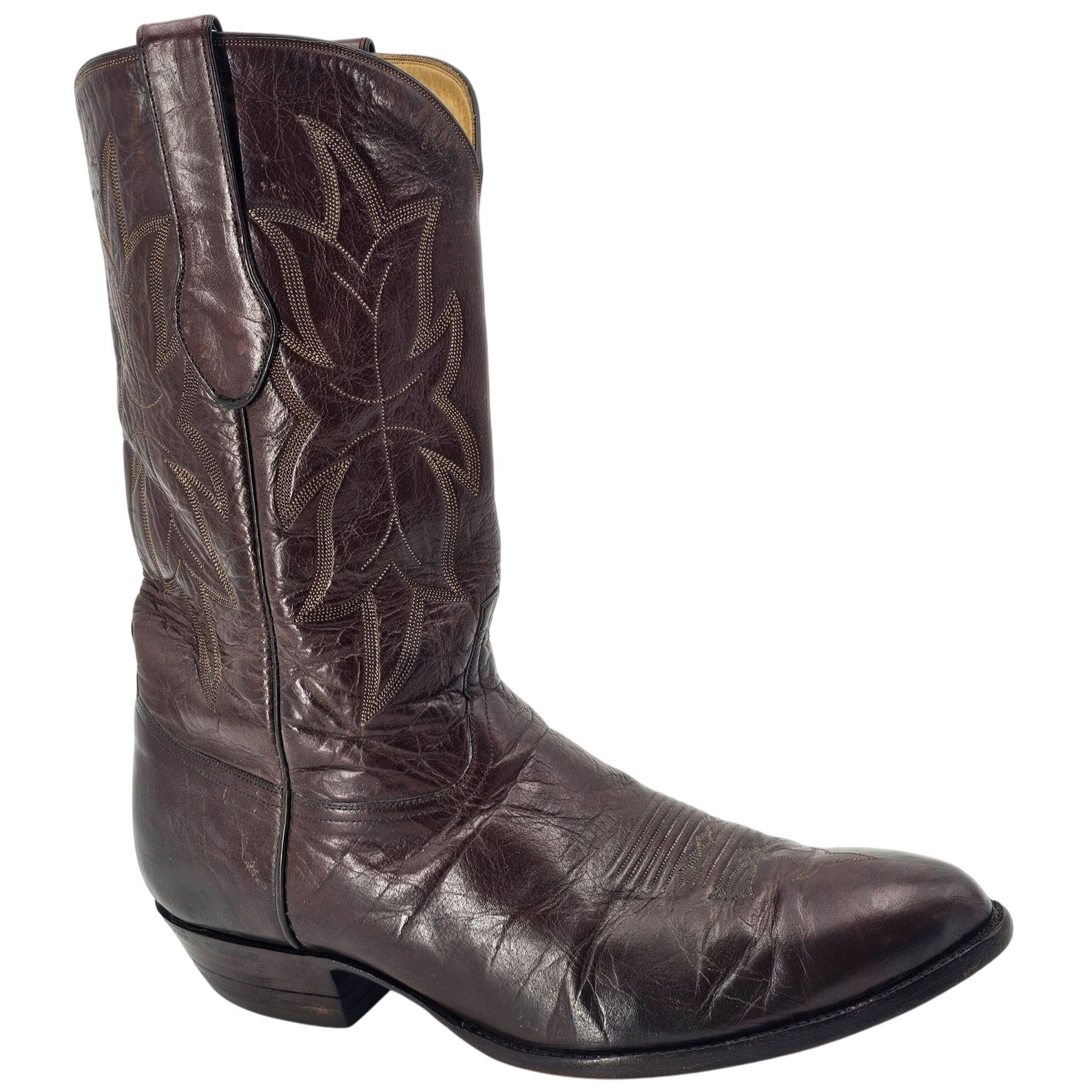 Other Tres Outlaws Falconhead Mens sz 15 Dark Brown Leather Custom Size US 15 / EU 48 - 1 Thumbnail