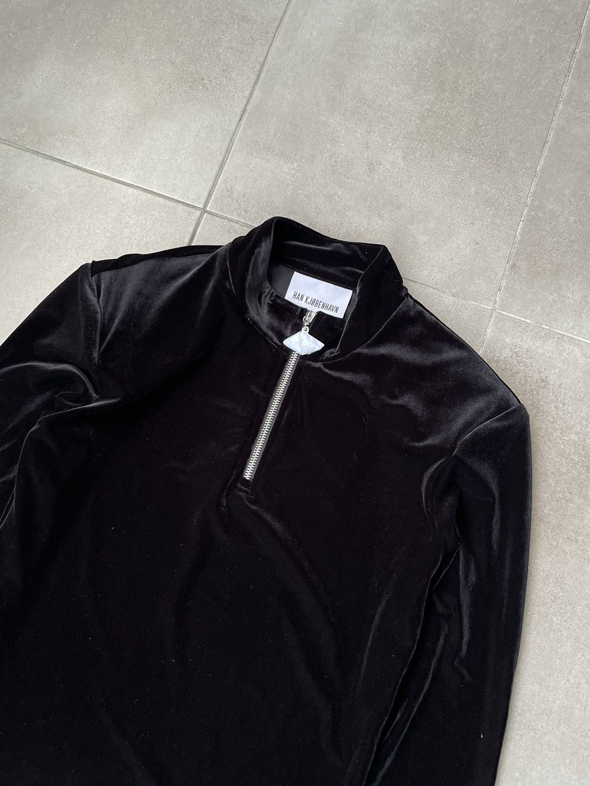 Han Kjobenhavn !DS! SS22 Han Kjobenhavn Half Zip Sharp Black Long Sleeve Size US M / EU 48-50 / 2 - 16 Thumbnail