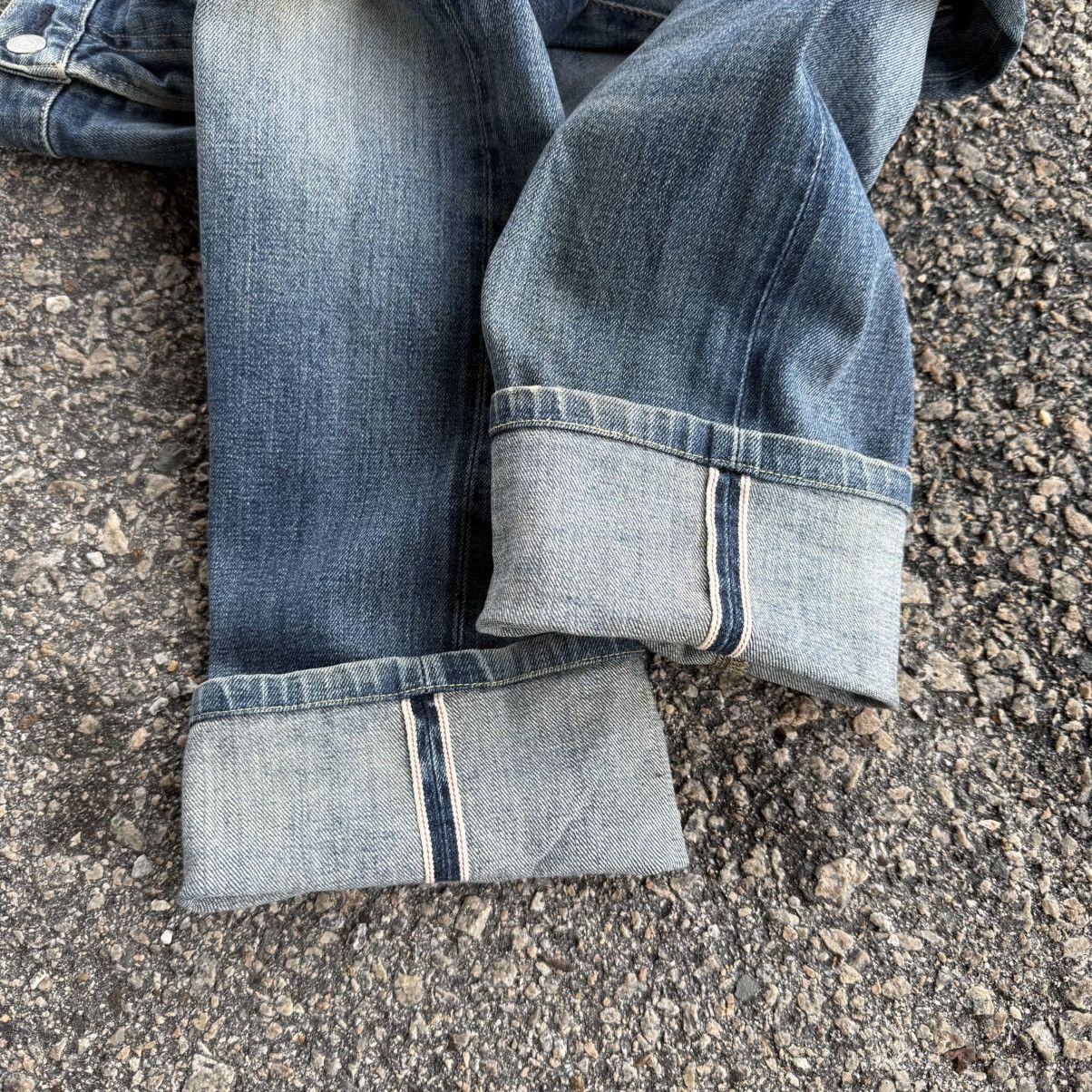 Jean VINTAGE JAPAN SELVEGE DENIM SLIM FADED RIPPEP JEAN PANTS Size US 35 - 12 Thumbnail