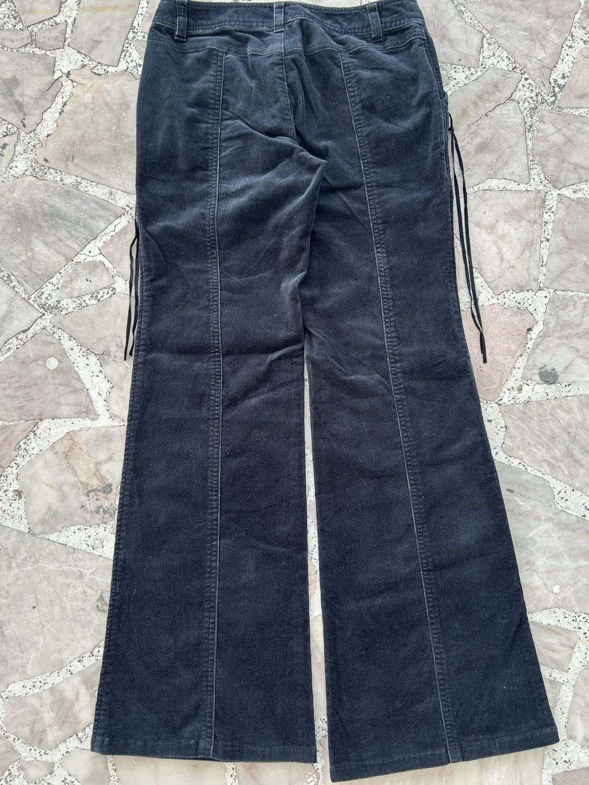 Comme Ca Ism CommeCaIsm Flare Corduroy Pattern Suede Pants Size US 29 - 2 Thumbnail