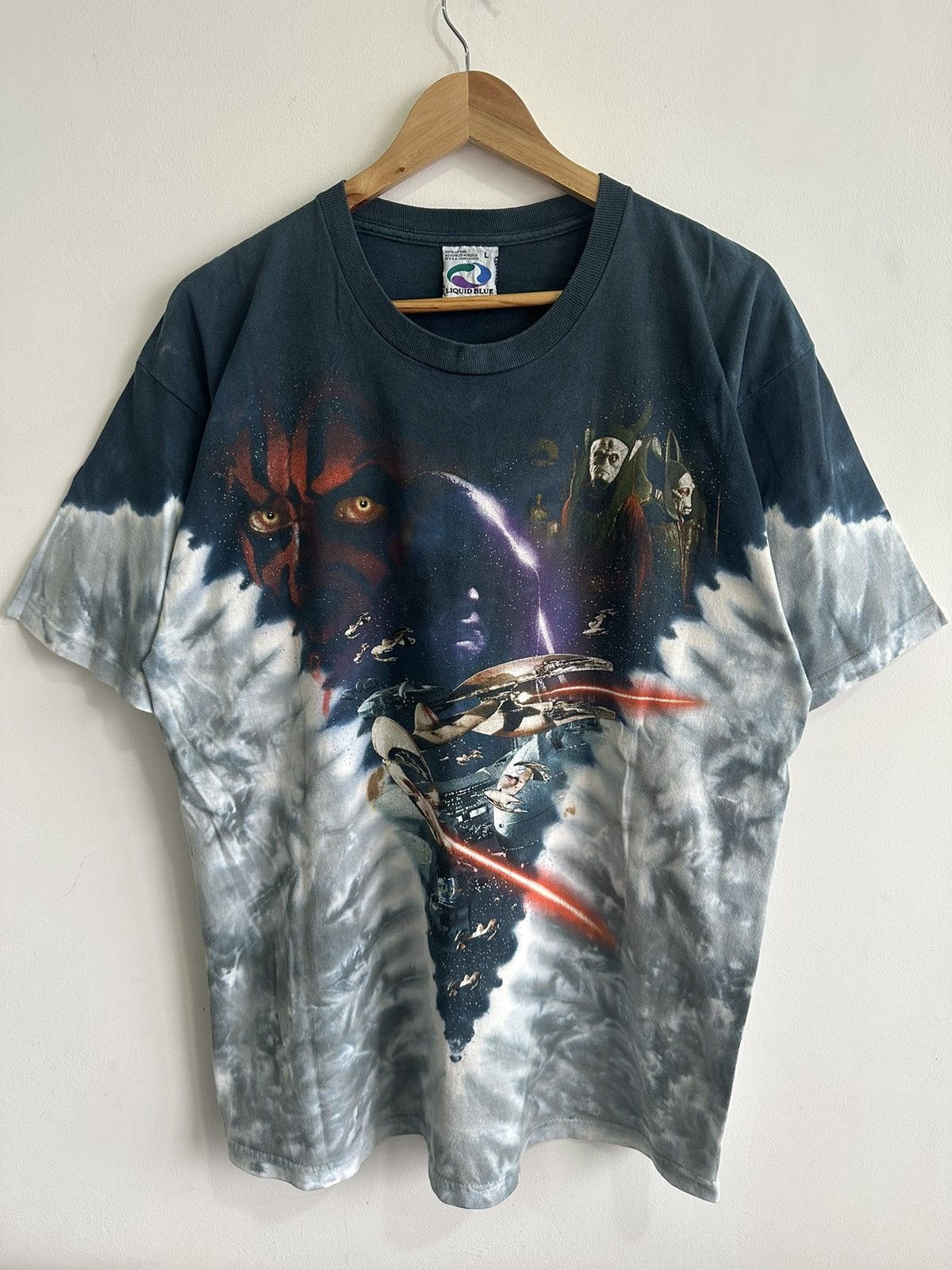 Liquid Blue × Star Wars × Vintage Vintage 90’s Liquid Blue Star Wars Rare All Over Print Tees Size US L / EU 52-54 / 3 - 3 Thumbnail