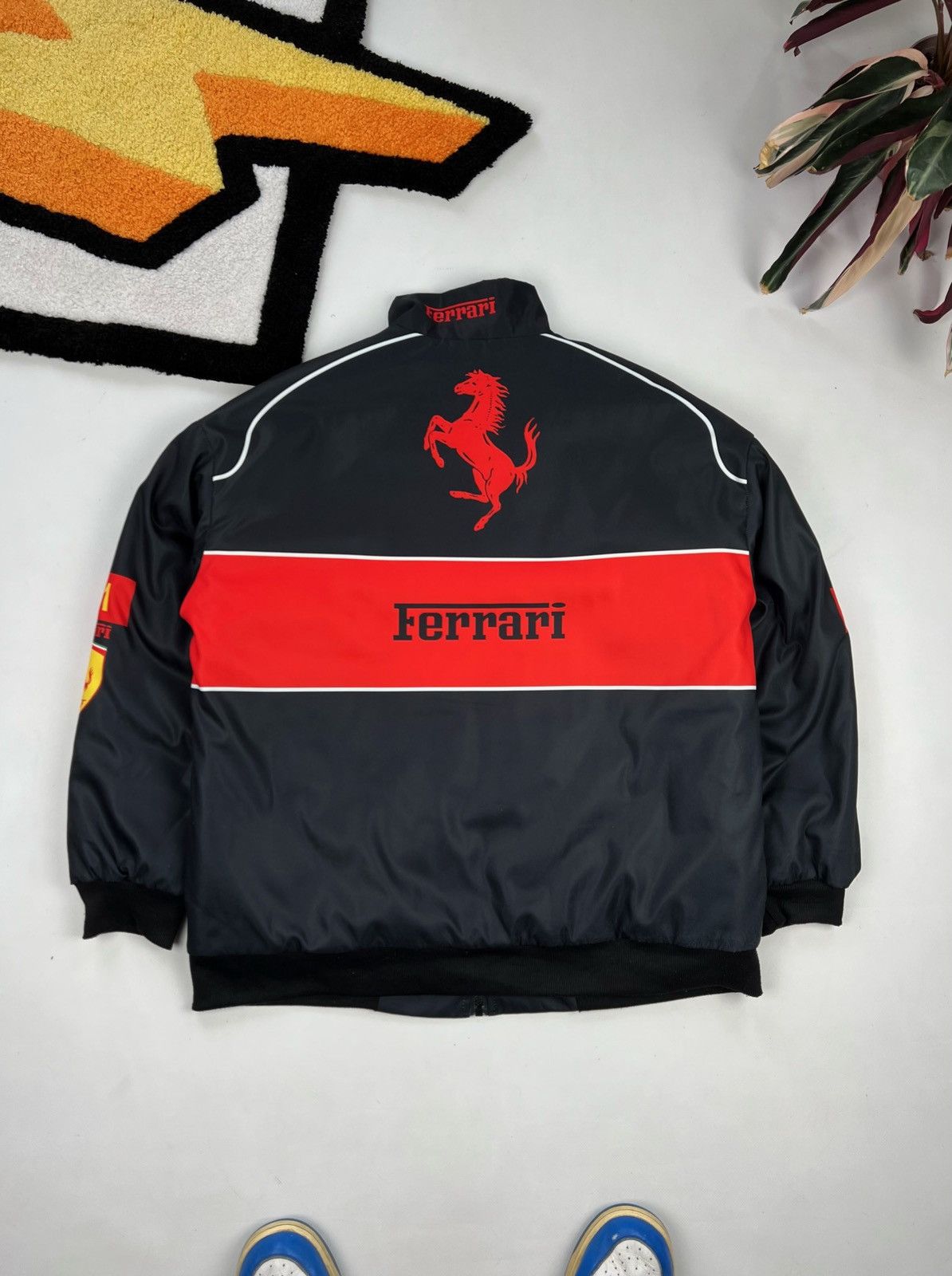 Ferrari × Vintage Vintage Ferrari F1 Racing Jacket with