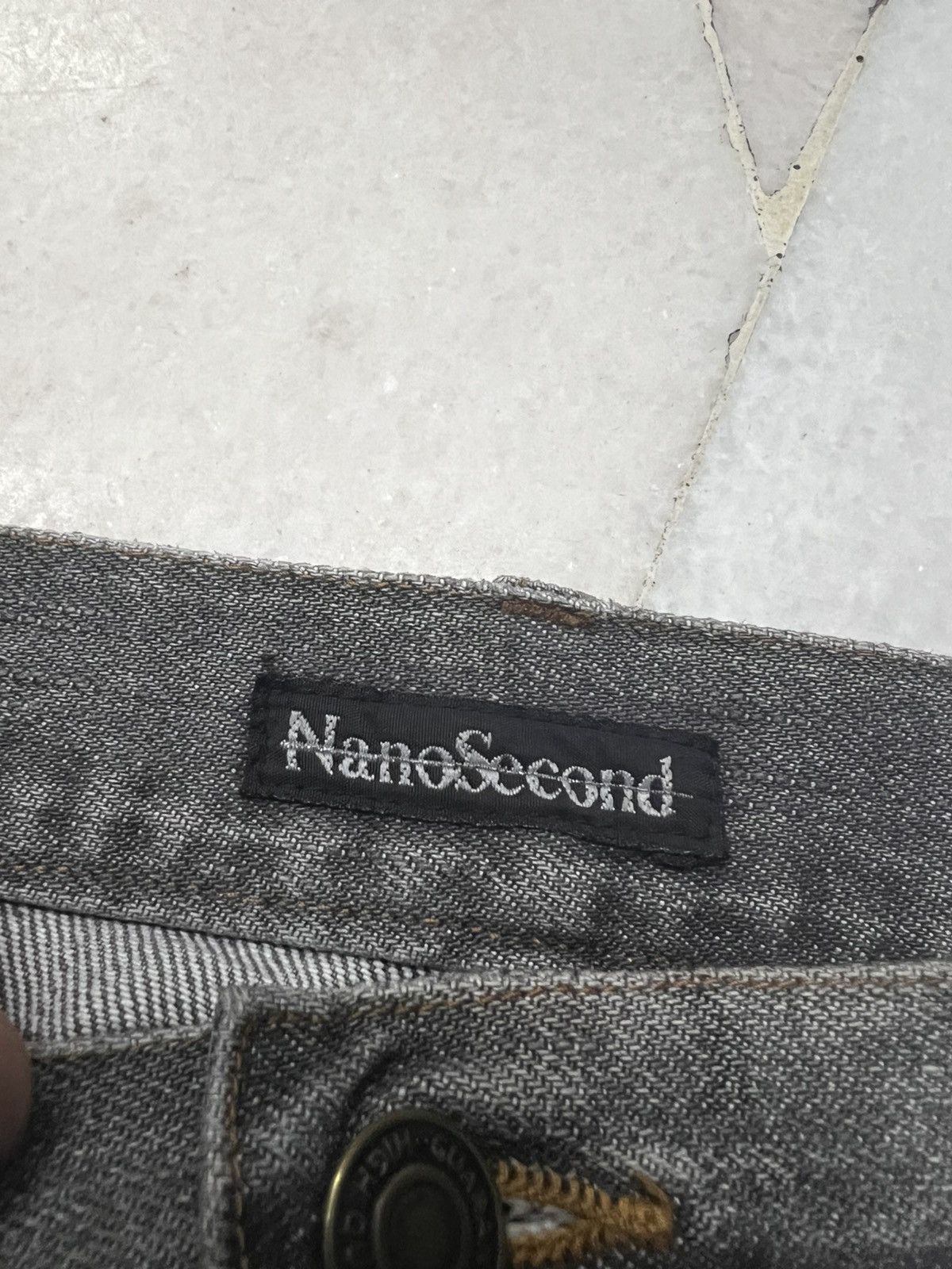 If Six Was Nine × Japanese Brand 🌈90s Japanese Brand Nano Second Sick Faded Distress Jean Size US 32 / EU 48 - 20 Thumbnail