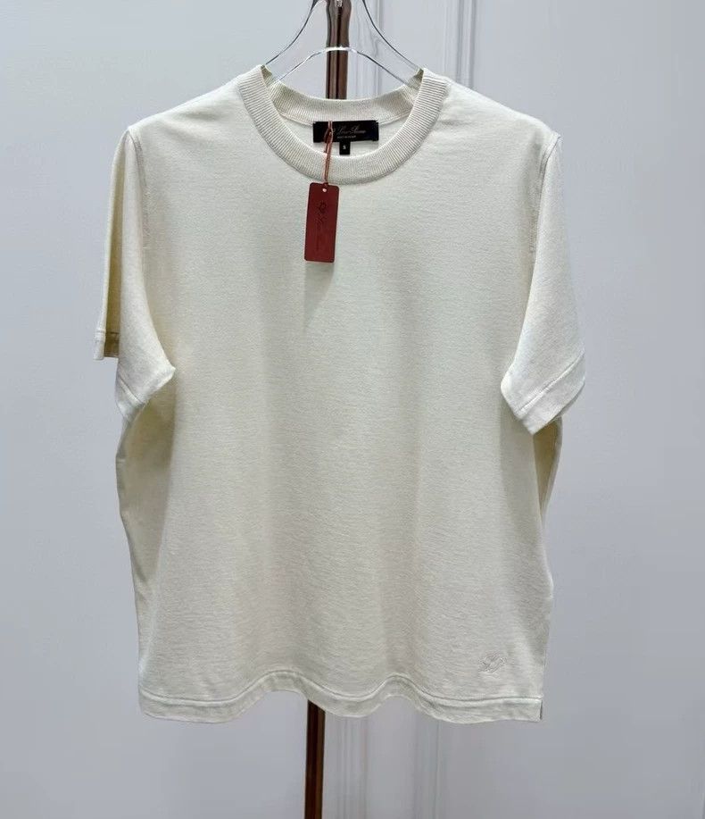 Loro Piana LORO PIANA Classic beige short sleeves Size S / US 4 / IT 40 - 1 Thumbnail