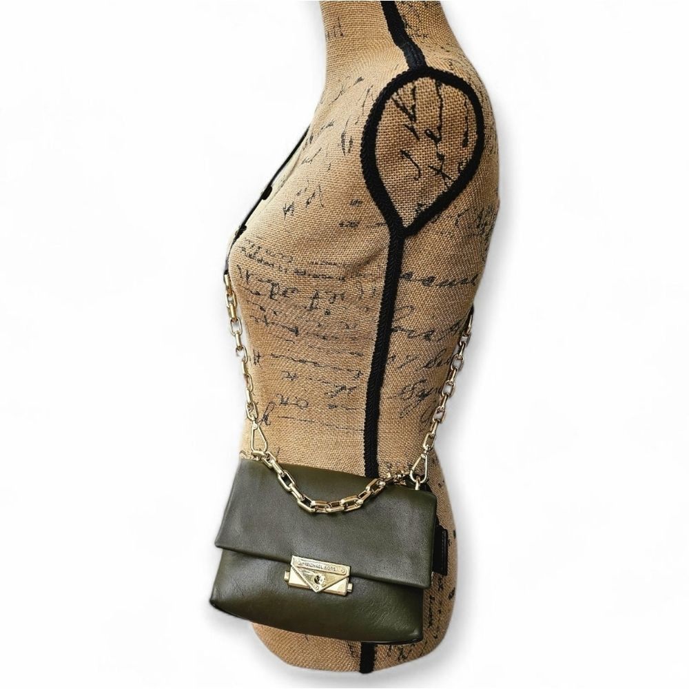 Michael Kors Michael Kors Olive Leather Cece Mini Crossbody Bag with Gol Size ONE SIZE - 8 Thumbnail