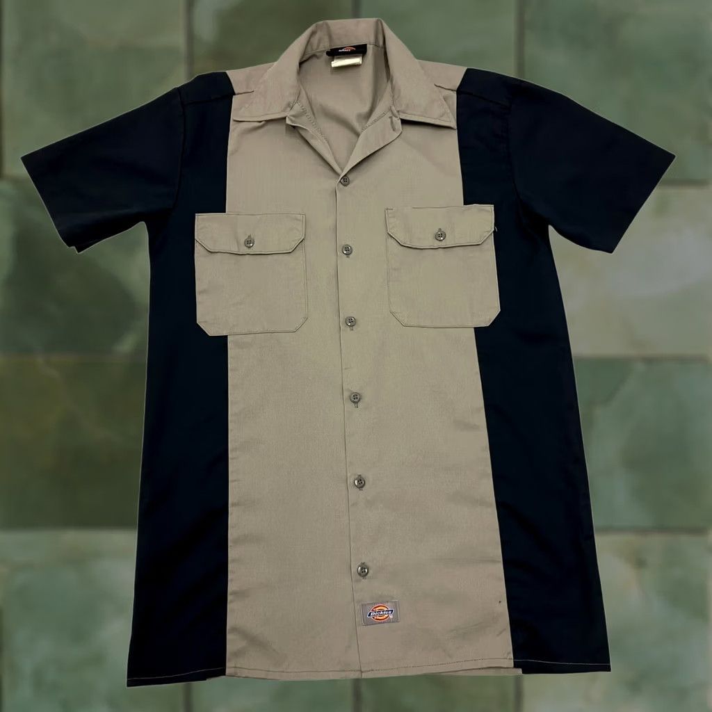Dickies Dickies Two Tone Work Shirt Mens Small Grey Black Short Sleeve Workwear Vintage Size US S / EU 44-46 / 1 - 1 Thumbnail