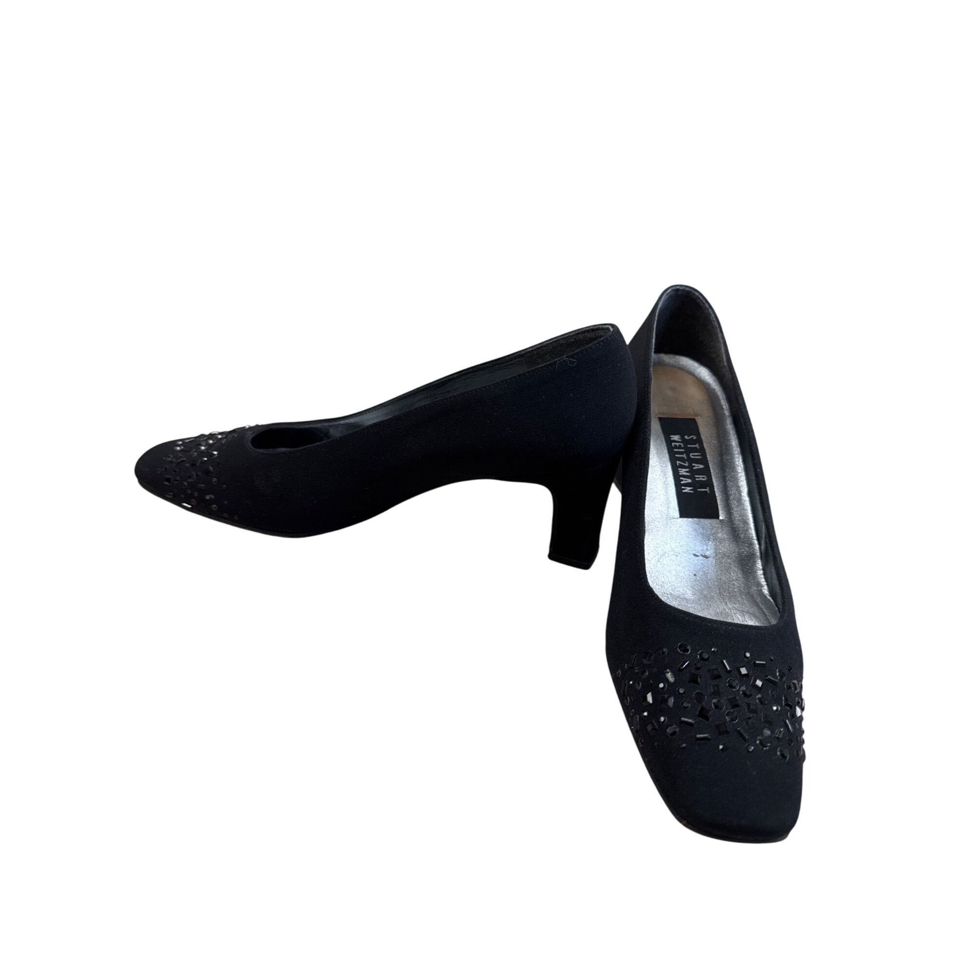 Stuart Weitzman Stuart Weitzman Womens Black Leather Heeled 2.5 " Shoes Siz Size US 7 / IT 37 - 2 Thumbnail