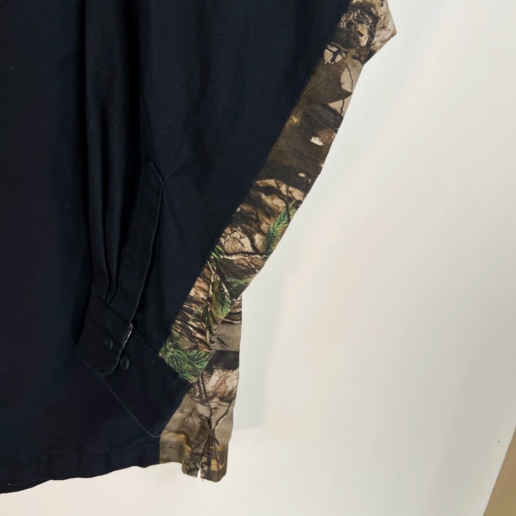 Wrangler Wrangler Workwear Camo Button Up Long Sleeve Mens XXL Black Green Pockets Size US XXL / EU 58 / 5 - 3 Thumbnail