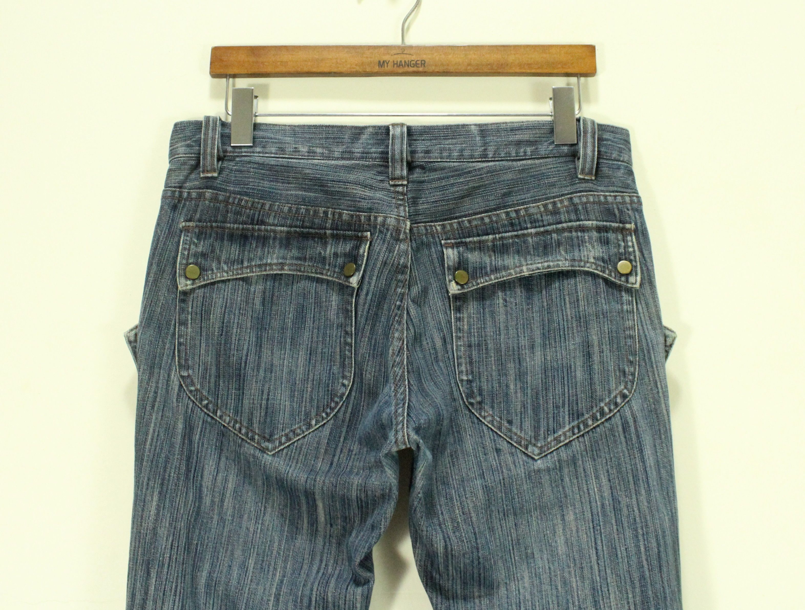 Japanese Brand Open Leg Button NICOLE CLUB FOR MEN Denim Pocket Button Size US 32 / EU 48 - 11 Thumbnail
