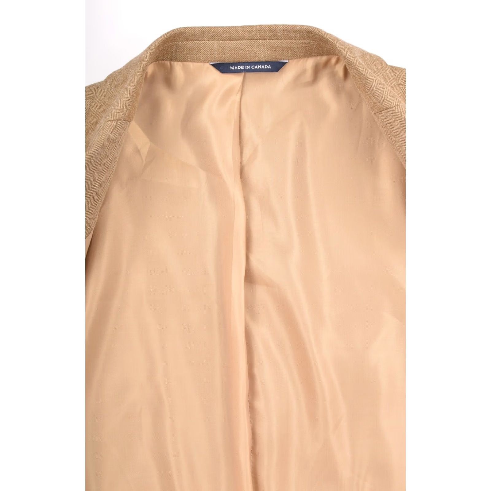 Ralph Lauren Ralph Lauren Blazer Wool Blend Herringbone Beige 44R Men Canada Made in Canada Size 44R Wool Blend Herringbone Blazer Mens Size 44R - 5 Thumbnail
