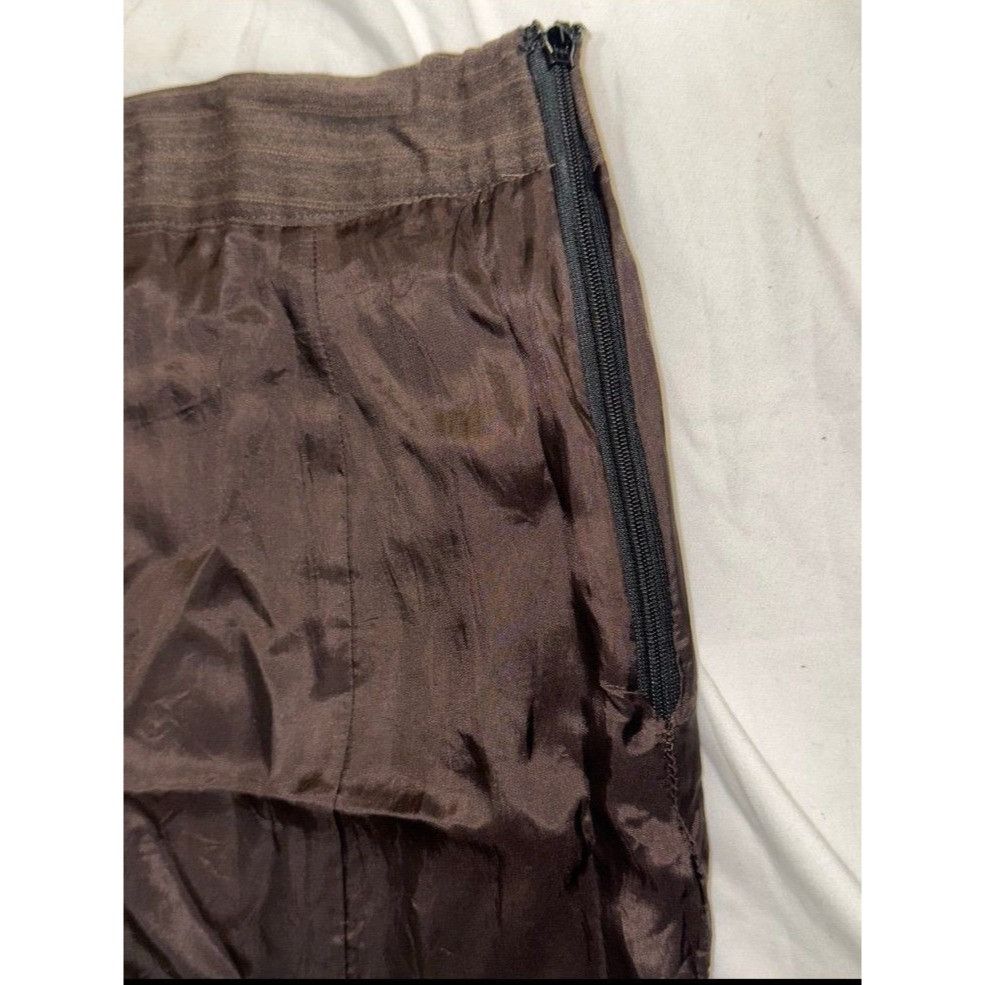 Bcbgmaxazria BCBGMaxazria Brown Wool Blend Pin Stripe Pencil Skirt Size 8 Size 30" / US 8 / IT 44 - 10 Thumbnail